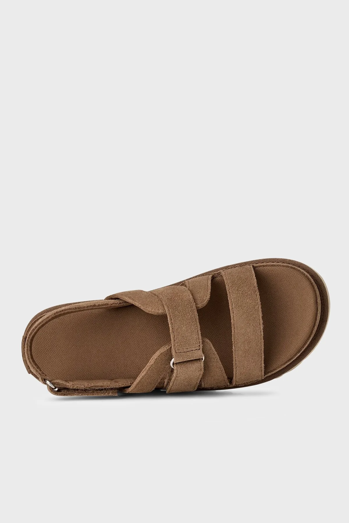 Ugg Süet Kalın Tabanlı Cırt Cırtlı Kadın Sandalet 1175122 TABA - 5