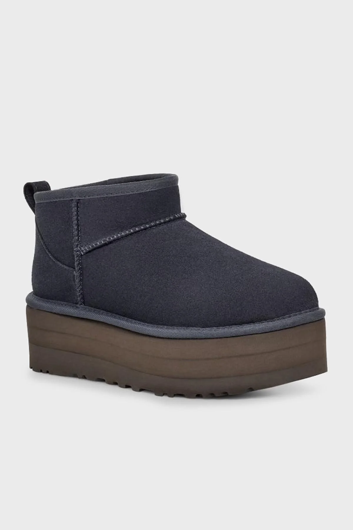Ugg W Classic Kalın Taban Hakiki Deri Mini Bayan Bot 1135092 KOYU GRİ - 3