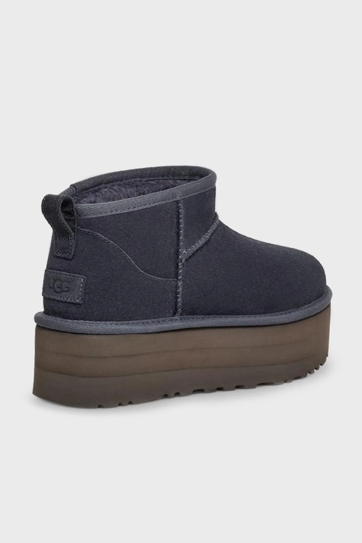 Ugg W Classic Kalın Taban Hakiki Deri Mini Bayan Bot 1135092 KOYU GRİ - 4
