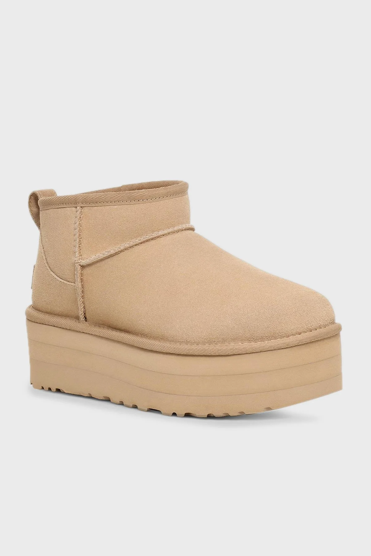 Ugg W Classic Kalın Taban Hakiki Deri Mini Kadın Bot 1135092 KUM - 3