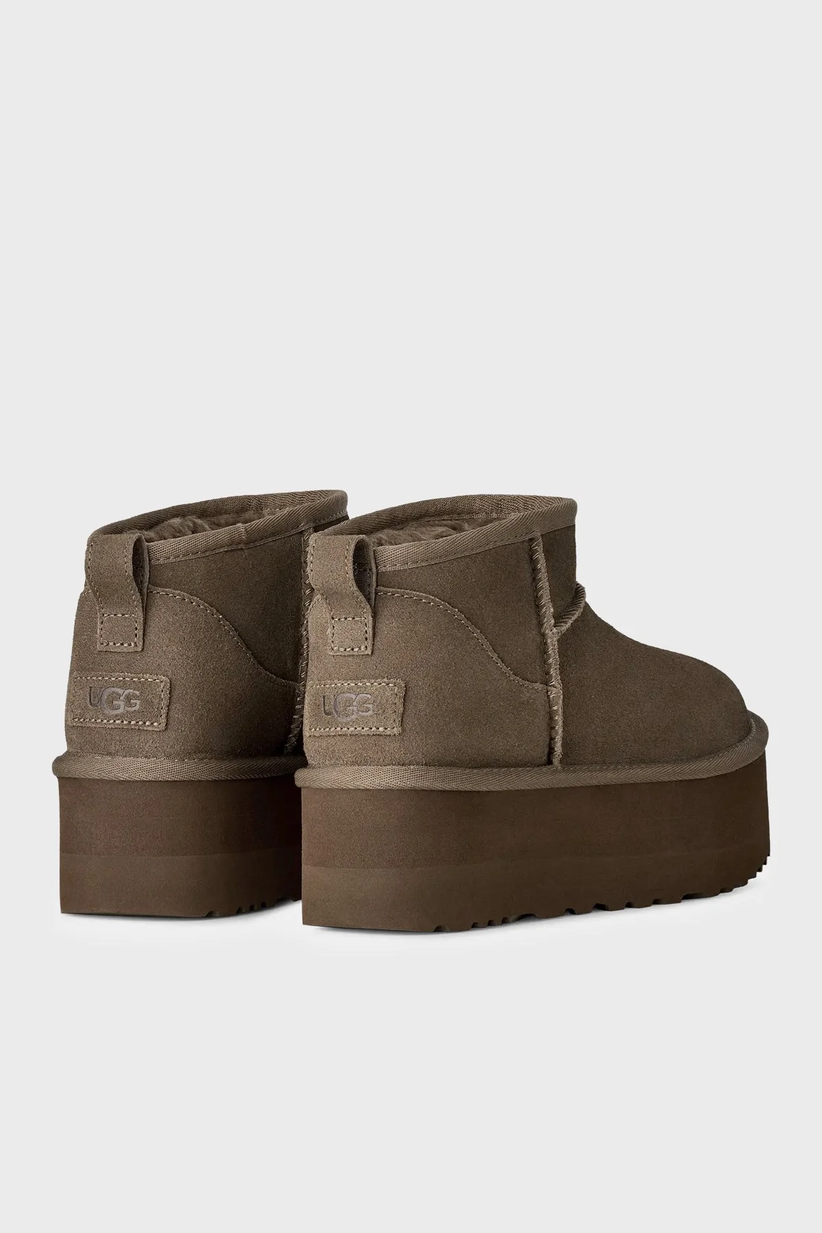 Ugg W Classic Kalın Taban Hakiki Deri Mini Kadın Bot 1135092 Toprak - 5