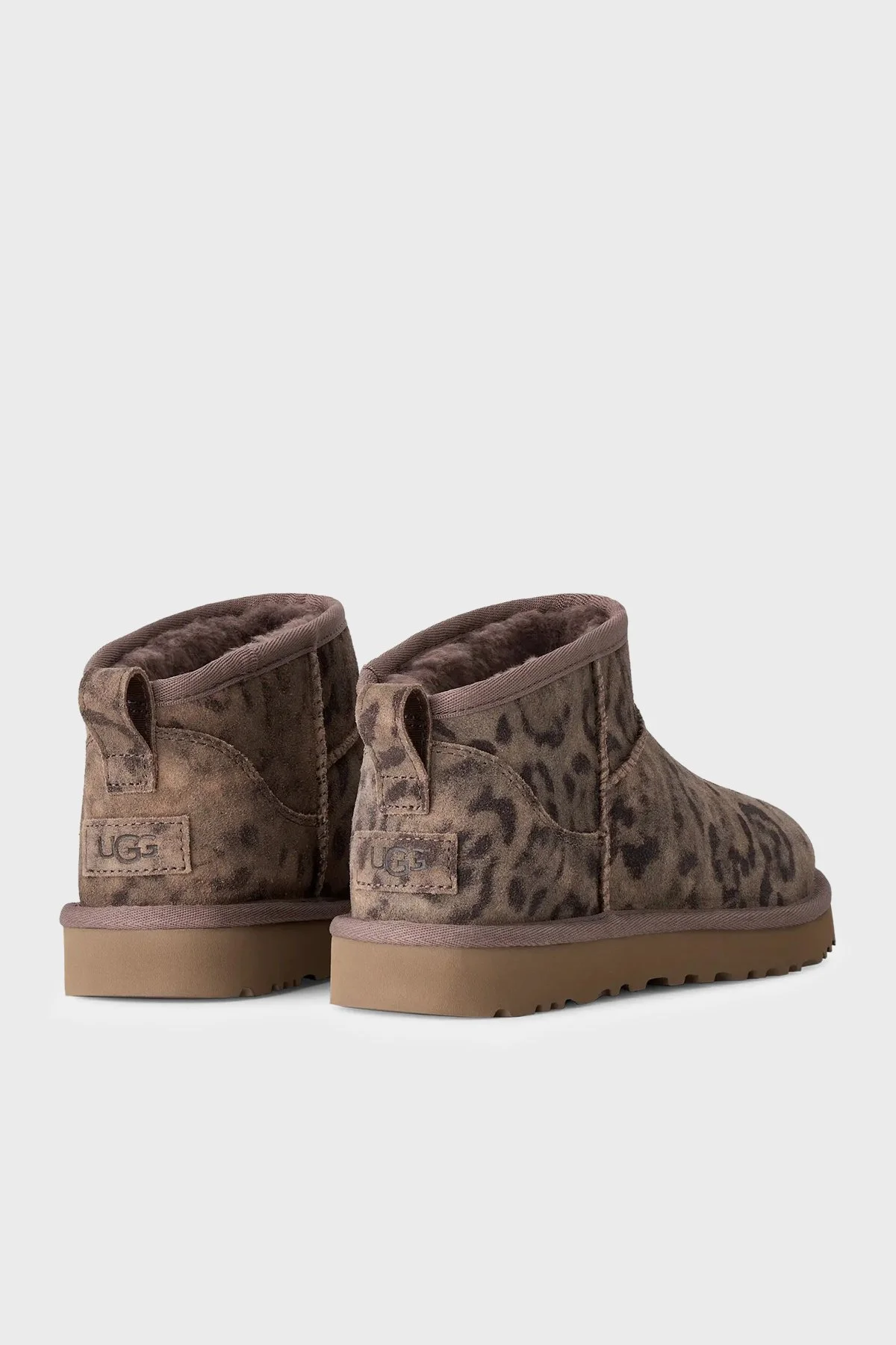 Ugg W Classic Ultra Mini Spotted Benekli Süet Kadın Bot 1180623 Leopar - 4