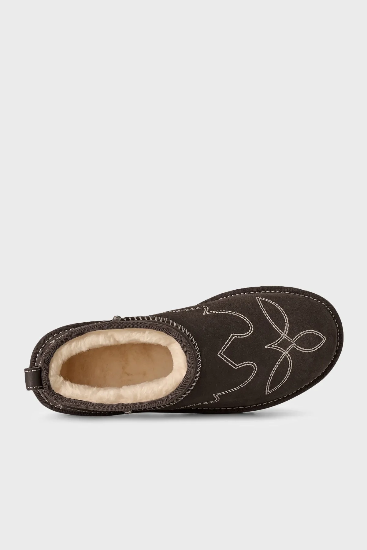 Ugg W Classic Ultra Mini Western Nakışlı Süet Kadın Bot 1180628 Kahve - 6
