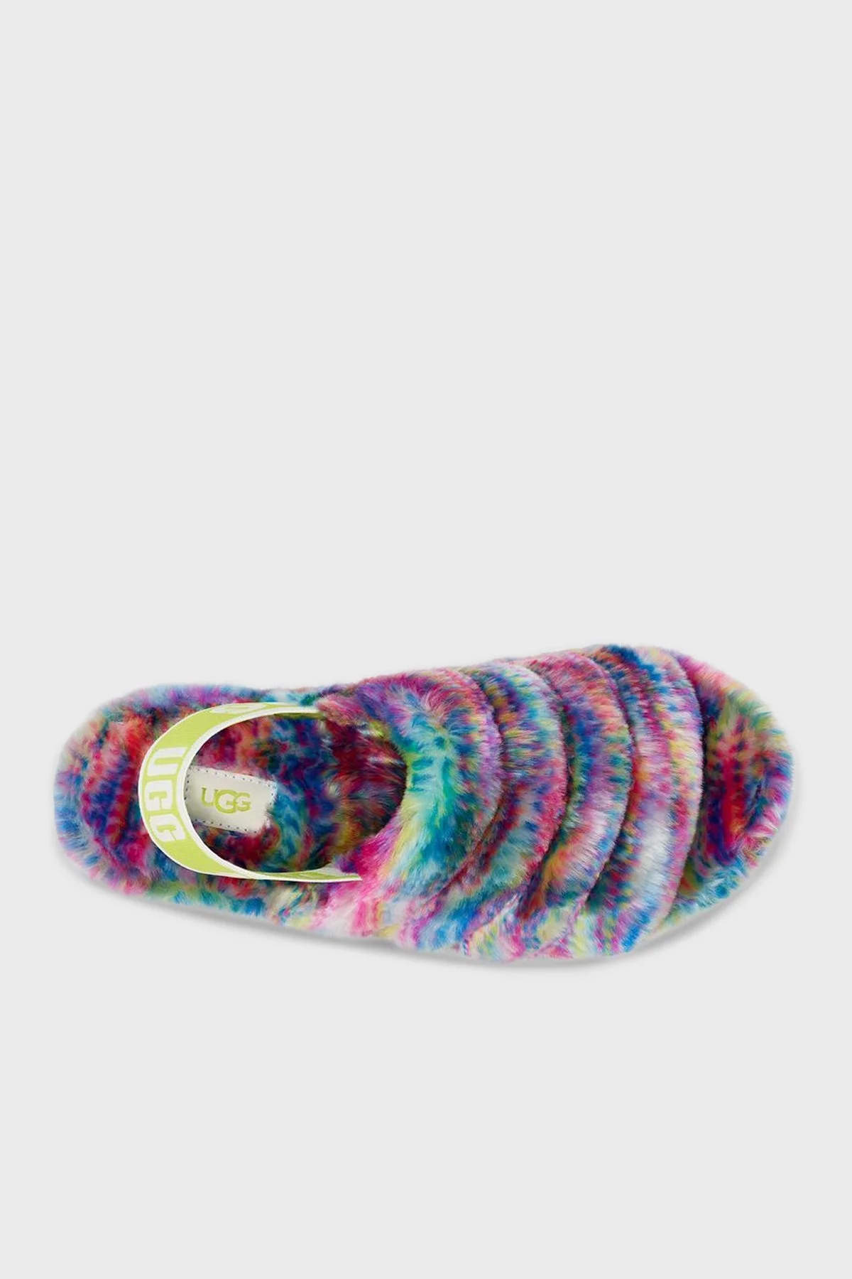 UGG W Fluff Yeah Pixelate Elastik Bantlı Bayan Terlik 1125007 FUŞYA-YEŞİL - 4