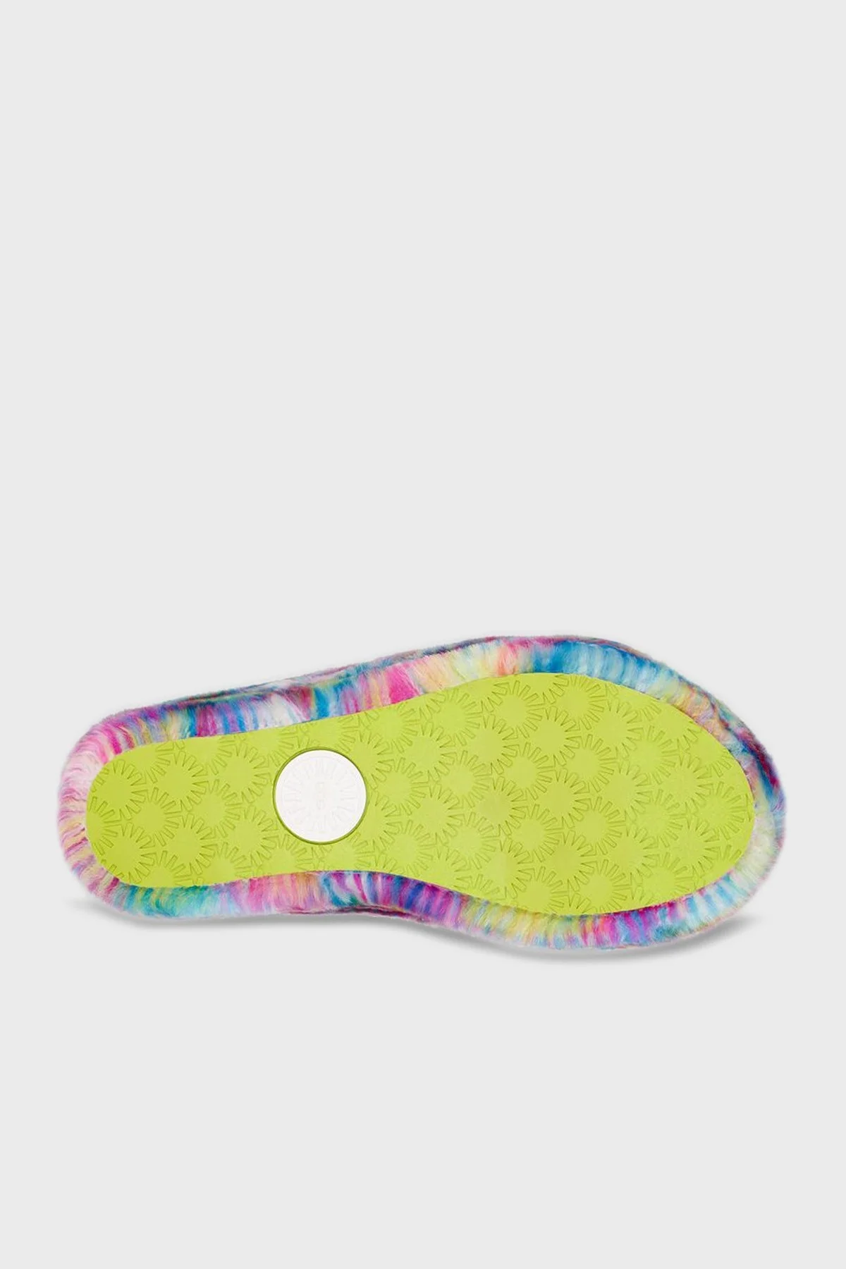 UGG W Fluff Yeah Pixelate Elastik Bantlı Bayan Terlik 1125007 FUŞYA-YEŞİL - 5