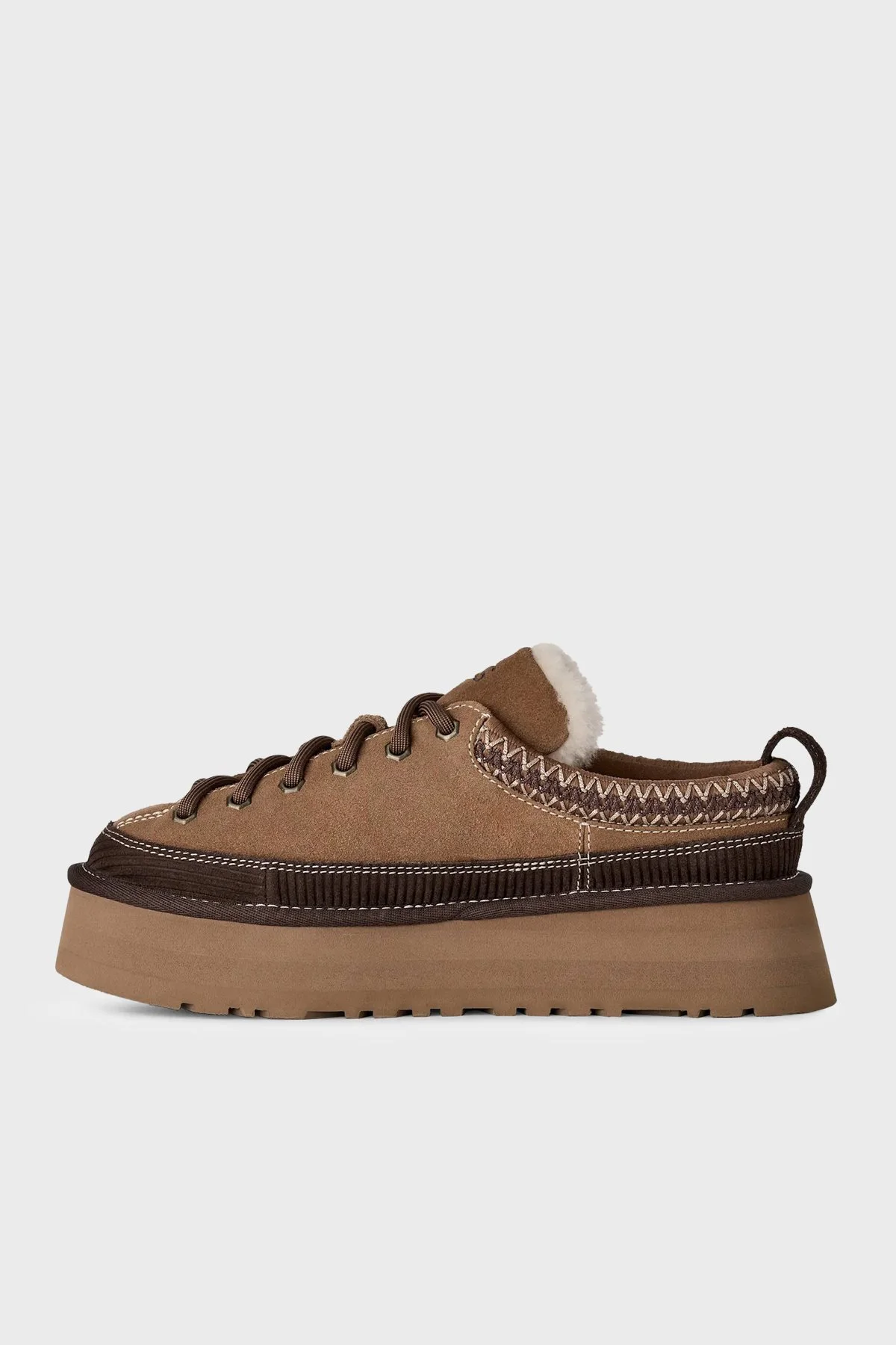 Ugg W Heritage Lace-Up Logolu Süet Bağcıklı Kadın Terlik 1180361 Taba - 2