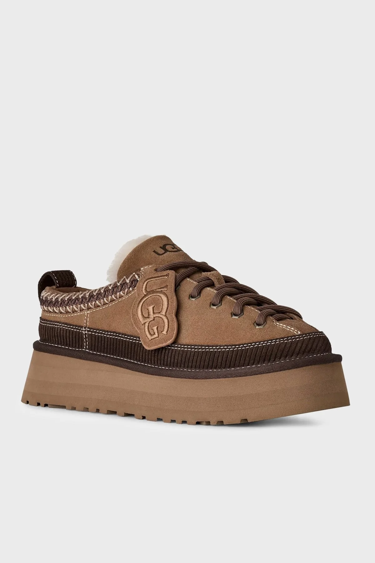 Ugg W Heritage Lace-Up Logolu Süet Bağcıklı Kadın Terlik 1180361 Taba - 3