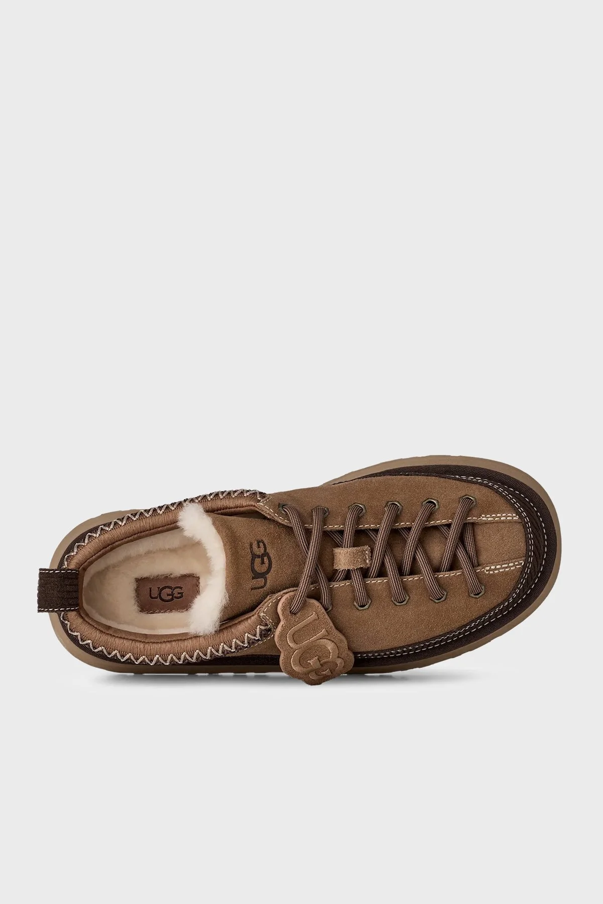 Ugg W Heritage Lace-Up Logolu Süet Bağcıklı Kadın Terlik 1180361 Taba - 4