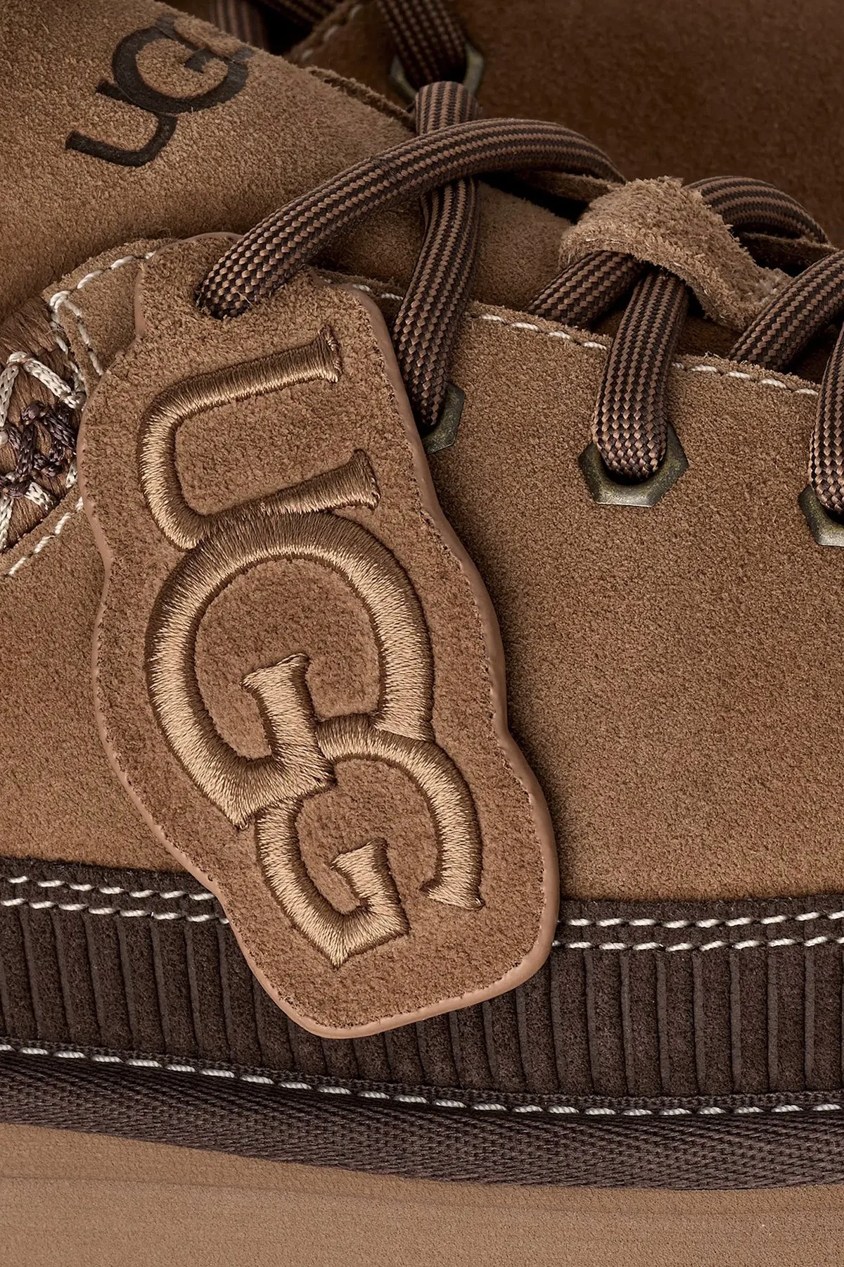 Ugg W Heritage Lace-Up Logolu Süet Bağcıklı Kadın Terlik 1180361 Taba - 5