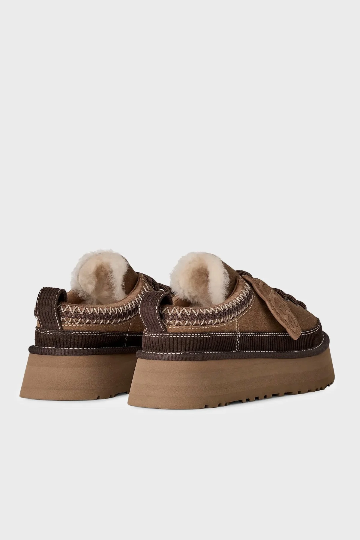 Ugg W Heritage Lace-Up Logolu Süet Bağcıklı Kadın Terlik 1180361 Taba - 6