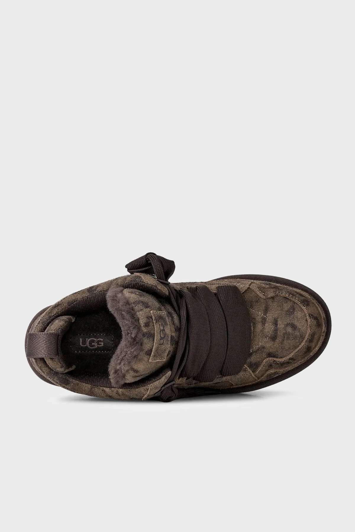 Ugg W Lowmel Spotted Leopar Desenli Süet Sneaker Kadın Ayakkabı 1187485 Kahve - 6