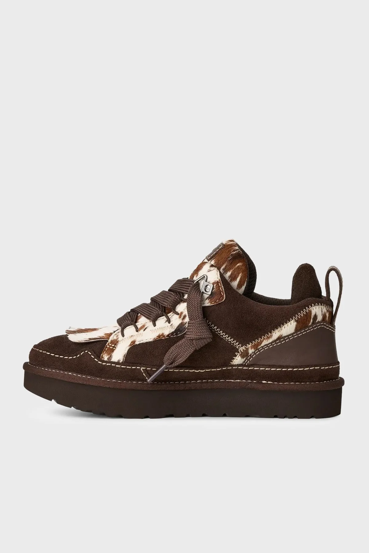 Ugg W Lowmel Western Süet Kalın Taban Sneaker Kadın Ayakkabı 1180311 Koyu kahve - 3