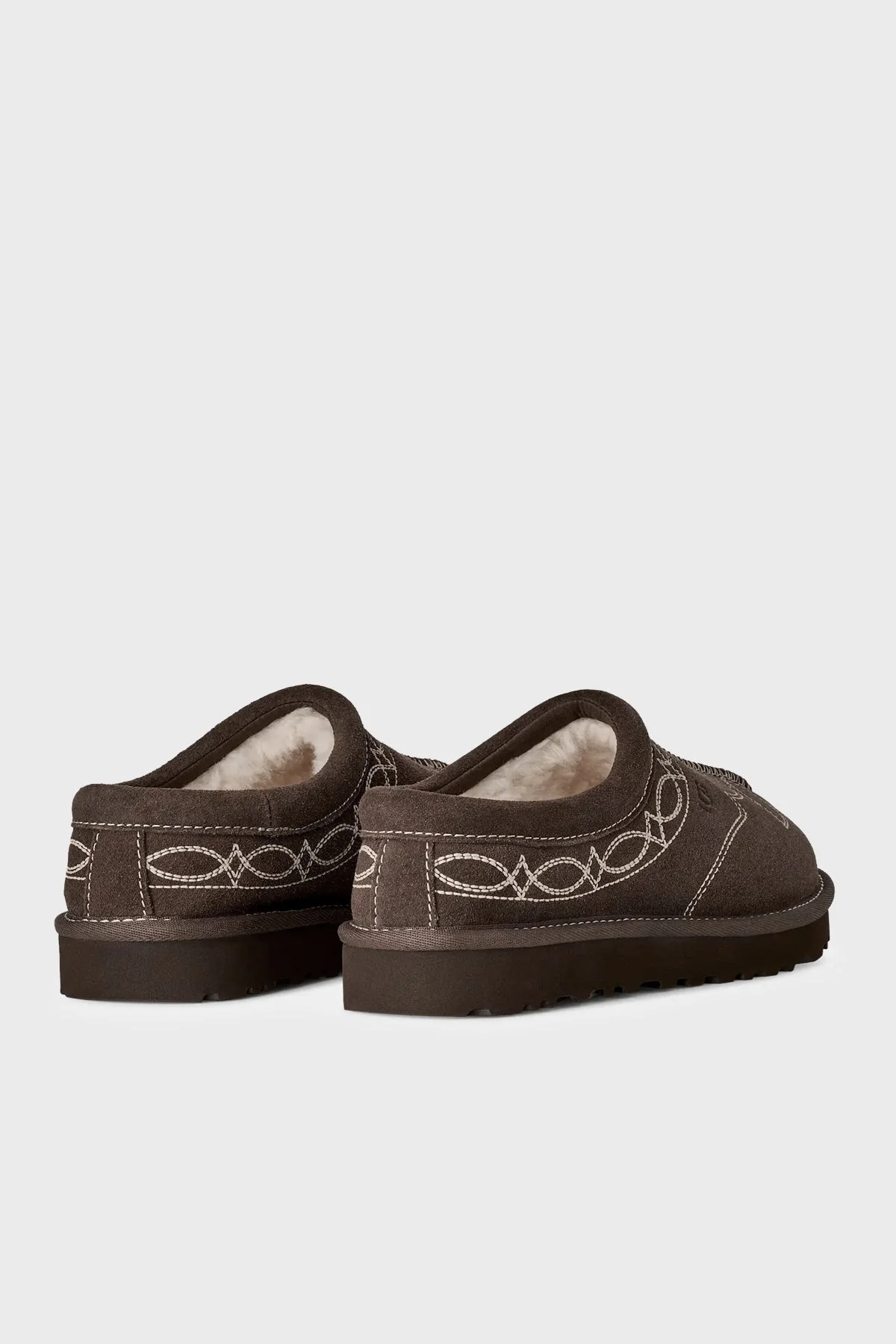 Ugg W Tasman Western Nakışlı Süet Kadın Terlik 1182251 Kahve - 4
