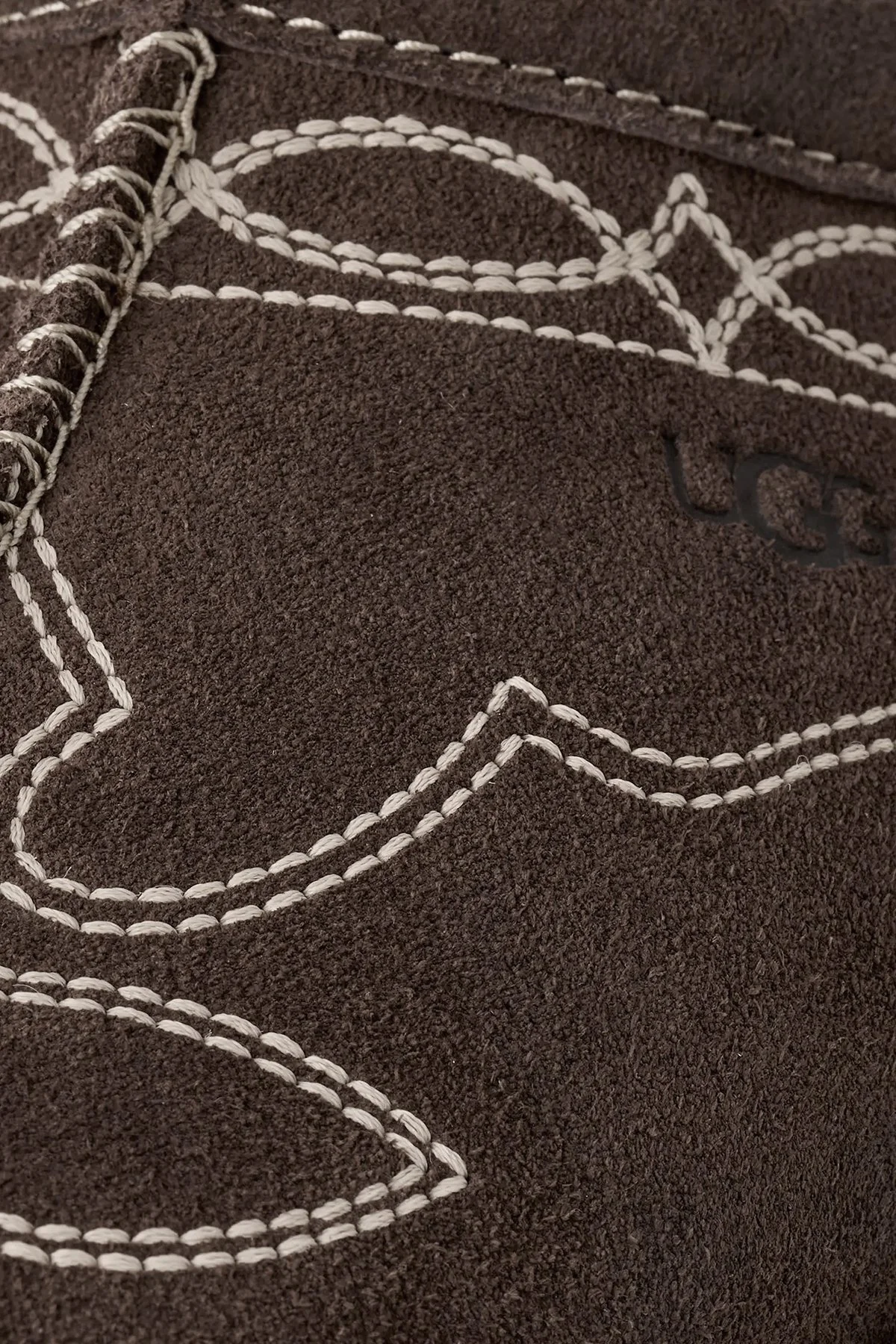 Ugg W Tasman Western Nakışlı Süet Kadın Terlik 1182251 Kahve - 5