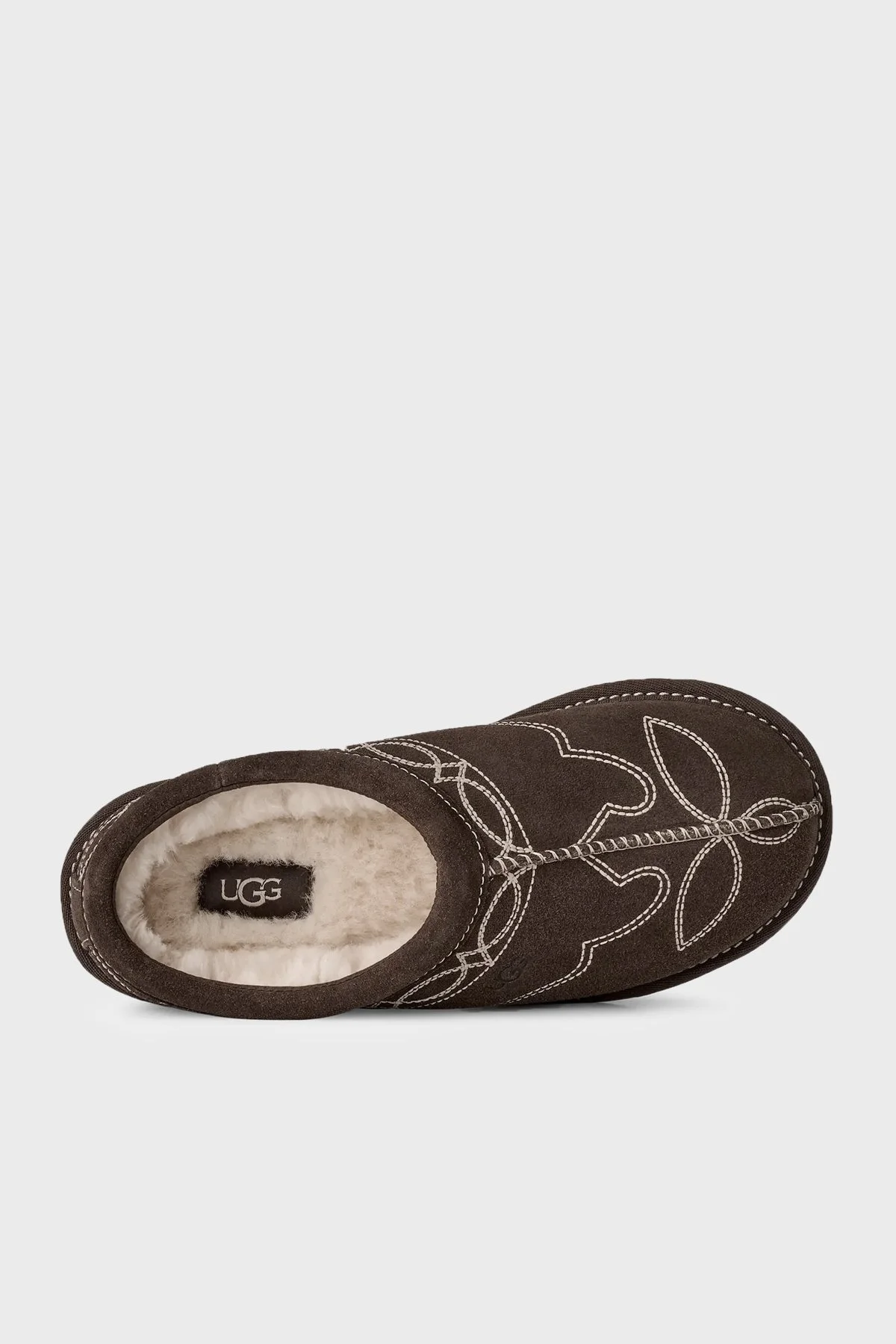 Ugg W Tasman Western Nakışlı Süet Kadın Terlik 1182251 Kahve - 6