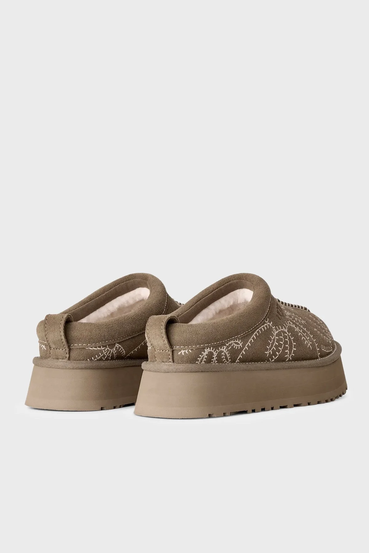 Ugg W Tazz Botanic Nakış Detaylı Süet Kadın Ayakkabı 1180373 Toprak - 4