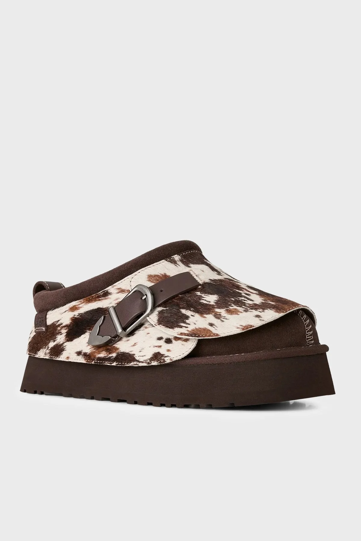 Ugg W Tazz Western Desenli Toka Detaylı Kalın Taban Kadın Terlik 1180357 Kahve - 3