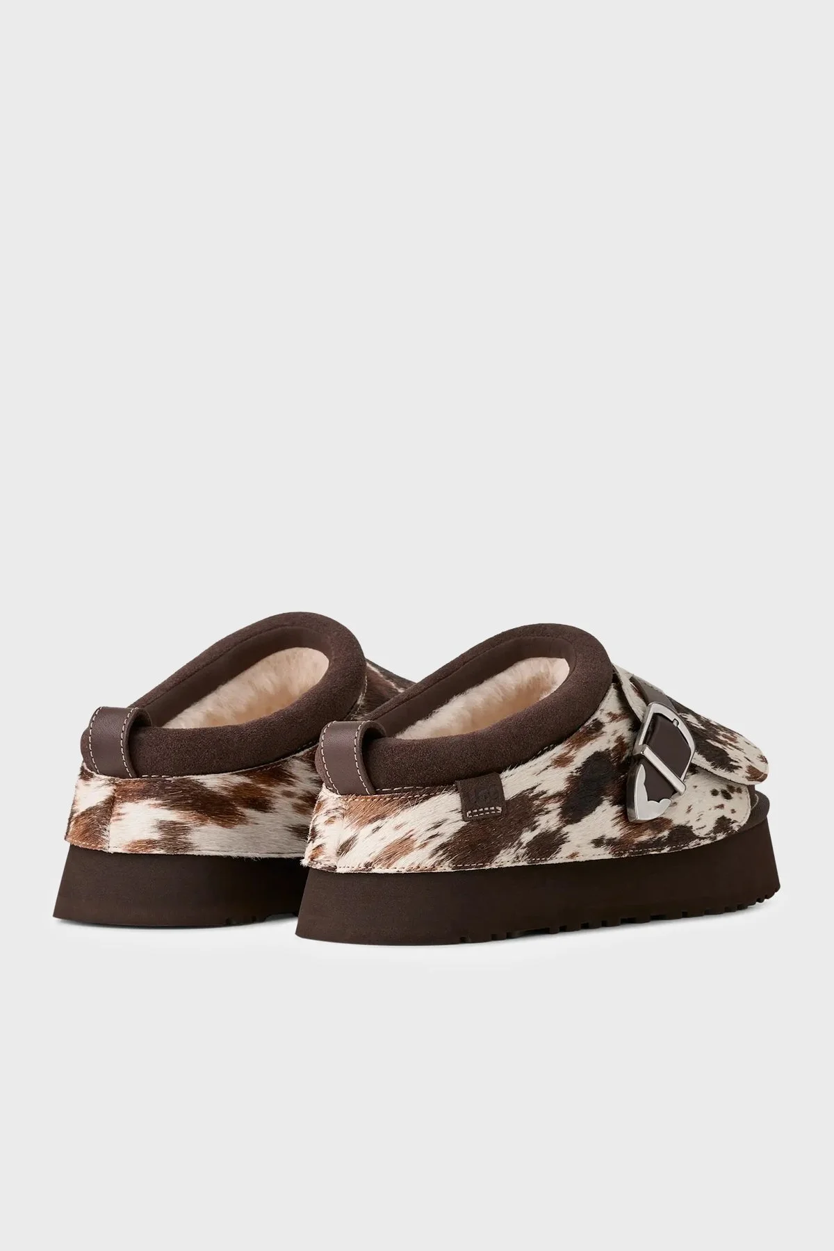 Ugg W Tazz Western Desenli Toka Detaylı Kalın Taban Kadın Terlik 1180357 Kahve - 5