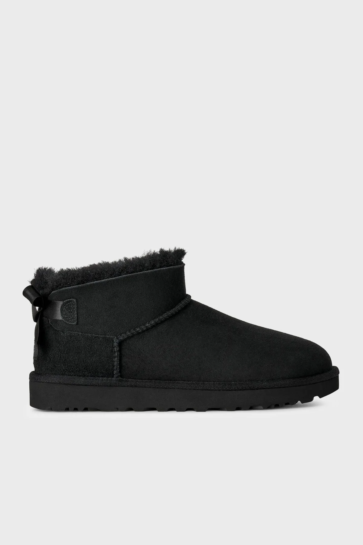 Ugg W Ultra Mini Bailey Bow Fiyonk Detaylı Süet Kadın Bot 1185491 Siyah - 1