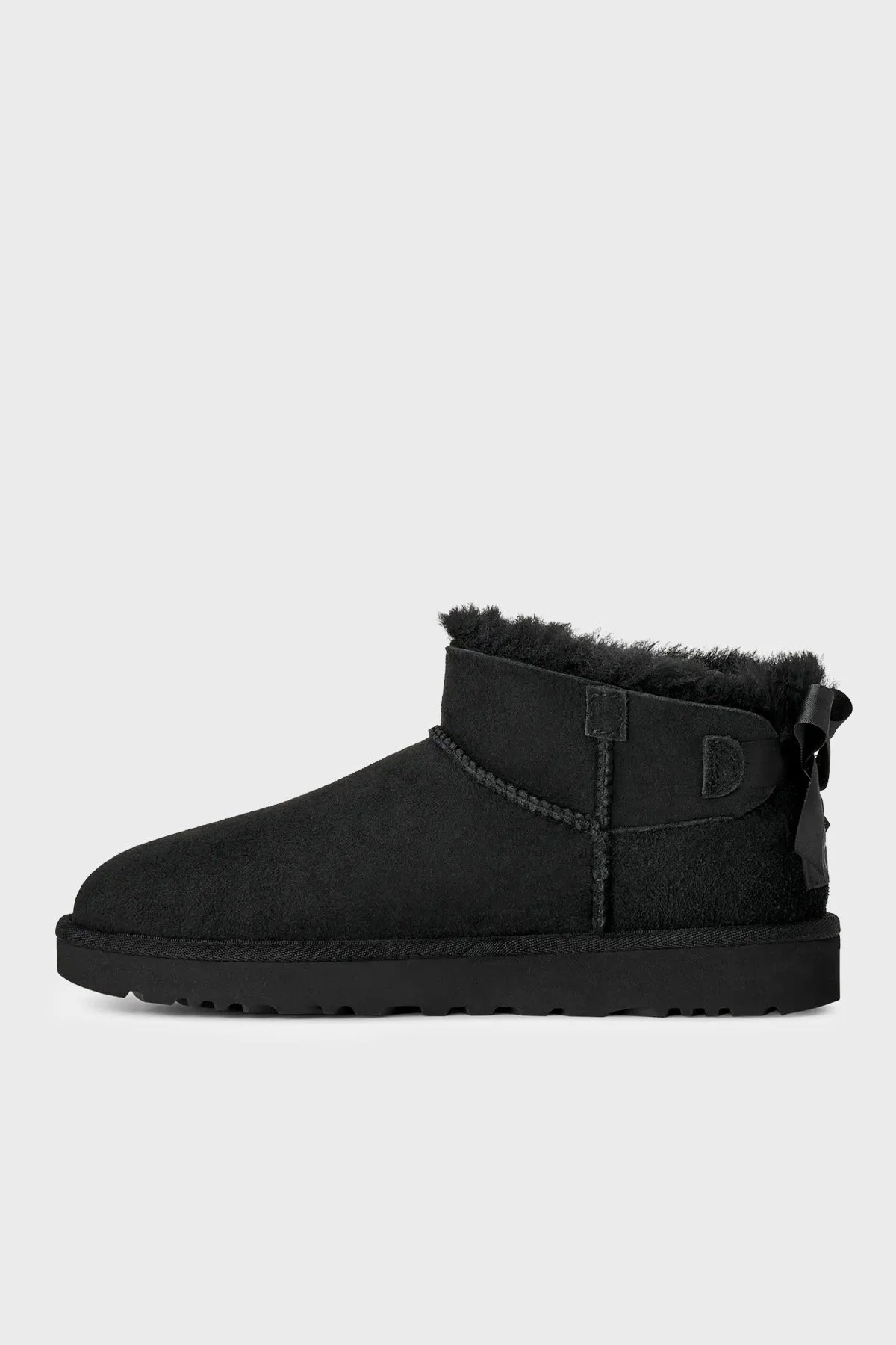 Ugg W Ultra Mini Bailey Bow Fiyonk Detaylı Süet Kadın Bot 1185491 Siyah - 2