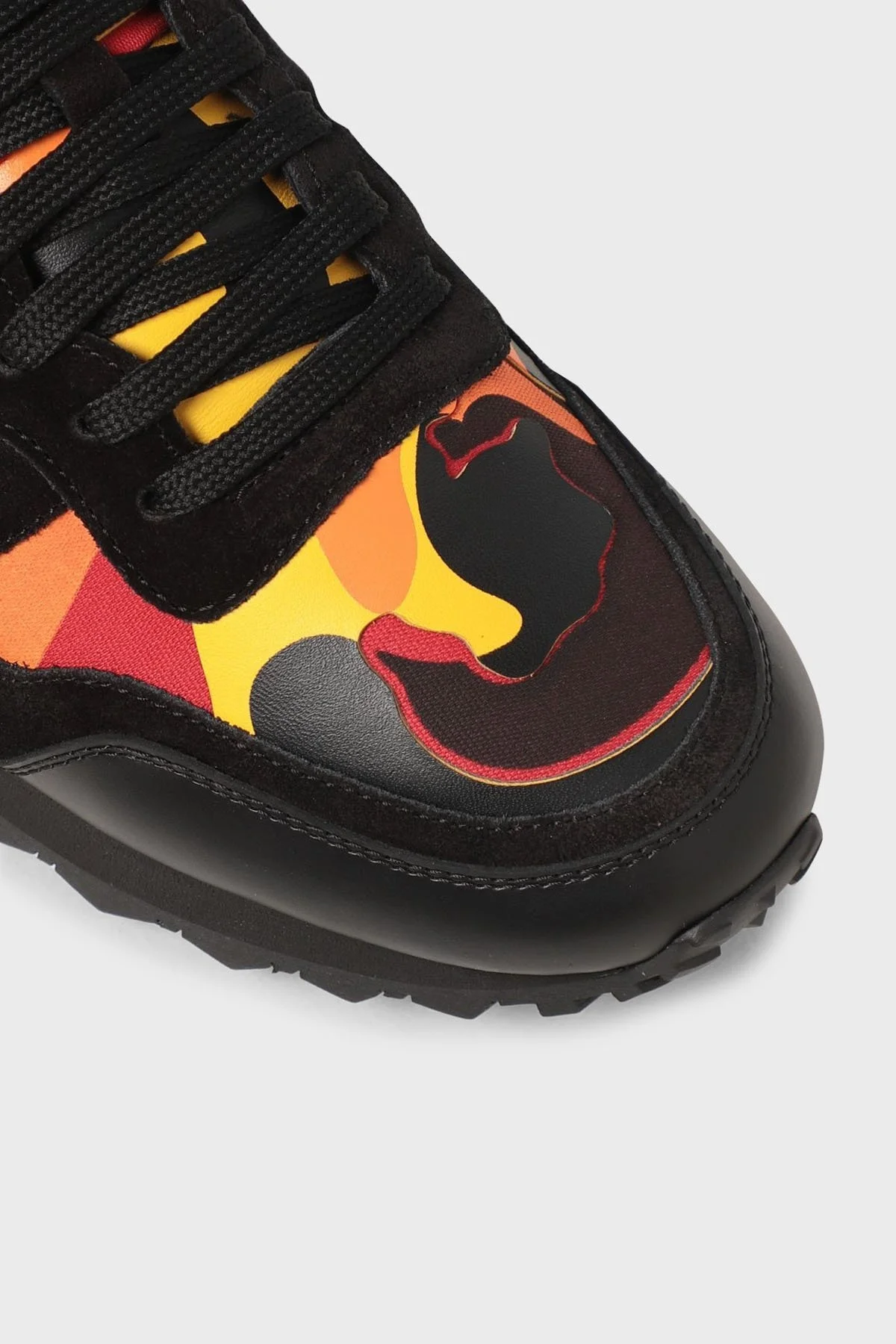 Valentino Garavani Deri Günlük Spor Erkek Ayakkabı WY2S0723GJH F12 SİYAH-ORANJ - 2