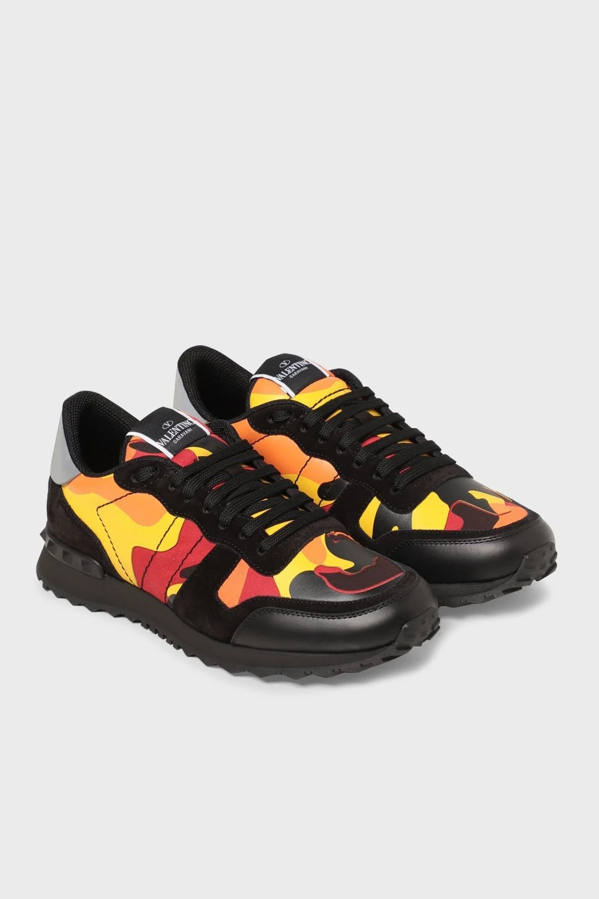 Valentino Garavani Deri Günlük Spor Erkek Ayakkabı WY2S0723GJH F12 SİYAH-ORANJ - 4