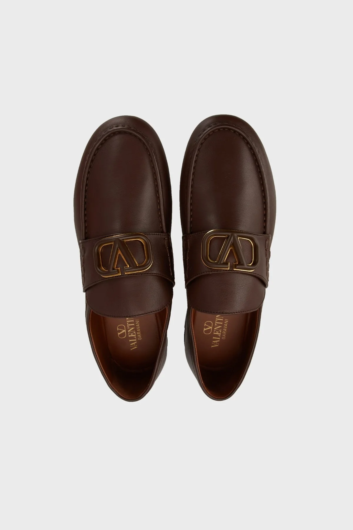 Valentino Garavani Deri Loafer Erkek Ayakkabı 5Y2S0H80 DQF KG8 KAHVE - 4
