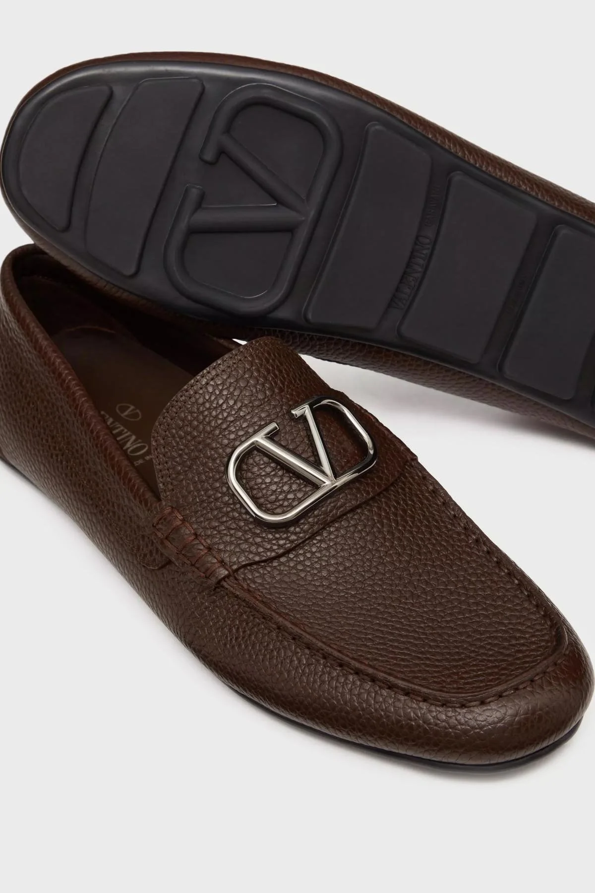 Valentino Garavani Deri Makosen Erkek Ayakkabı 4Y2S0G30BNT KG8 KAHVE - 5