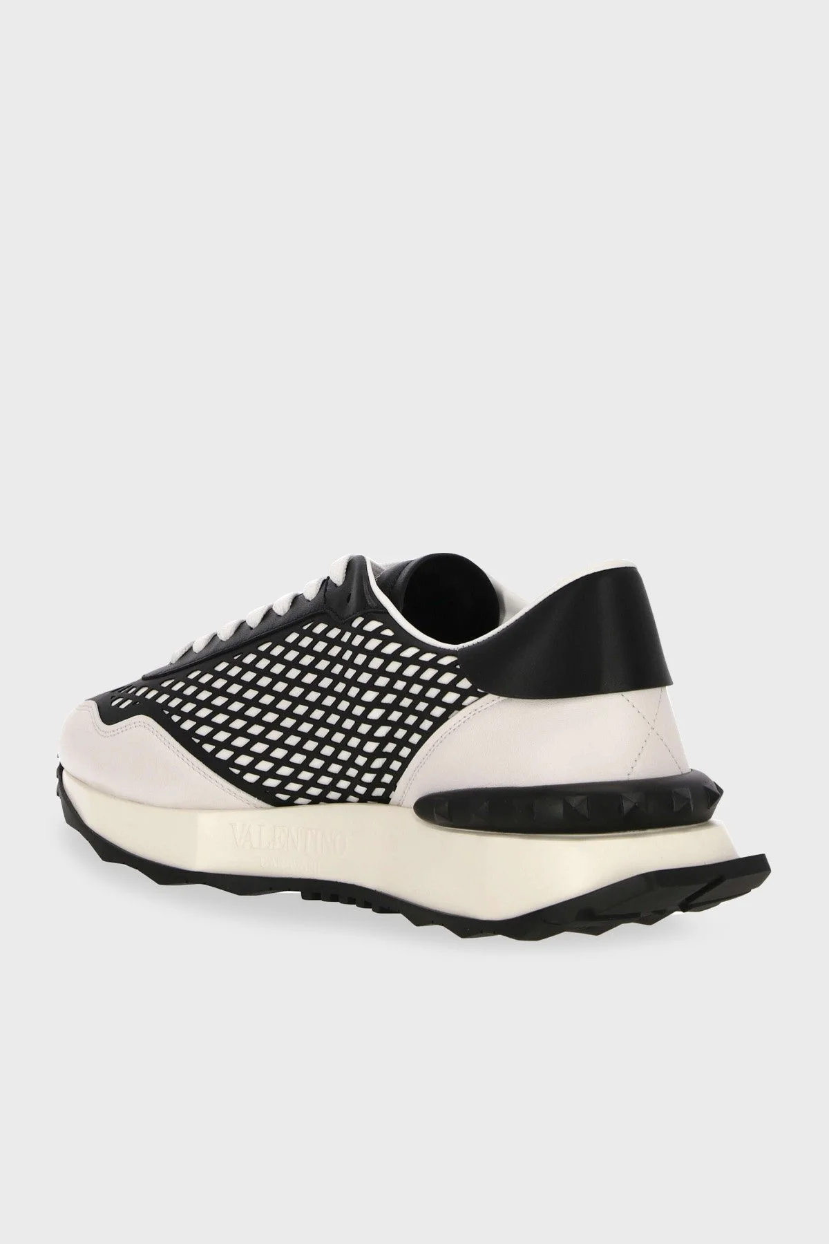 Valentino Garavani Deri Sneaker Erkek Ayakkabı 2Y2S0F28GKV A01 SİYAH-BEYAZ - 7