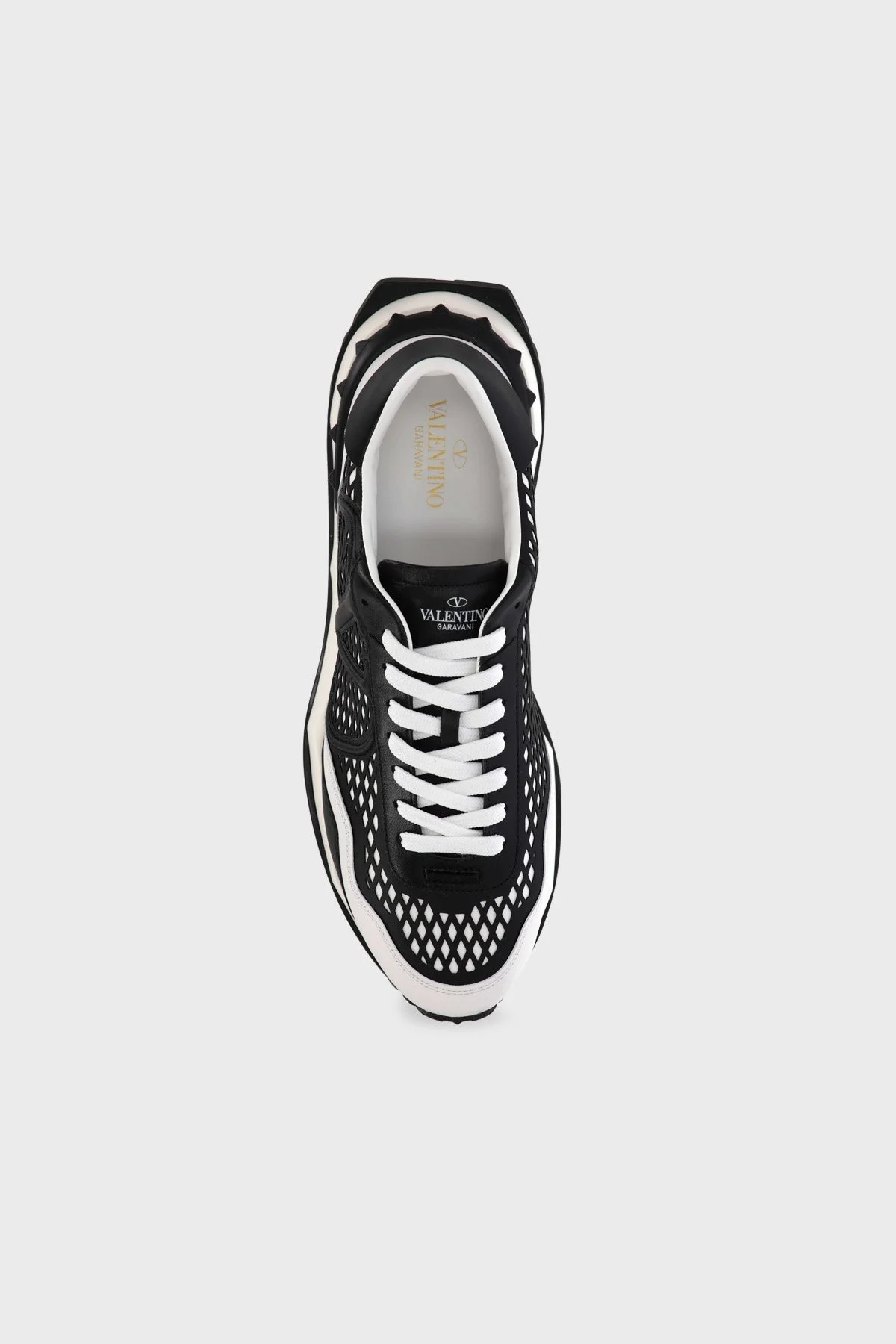 Valentino Garavani Deri Sneaker Erkek Ayakkabı 2Y2S0F28GKV A01 SİYAH-BEYAZ - 8