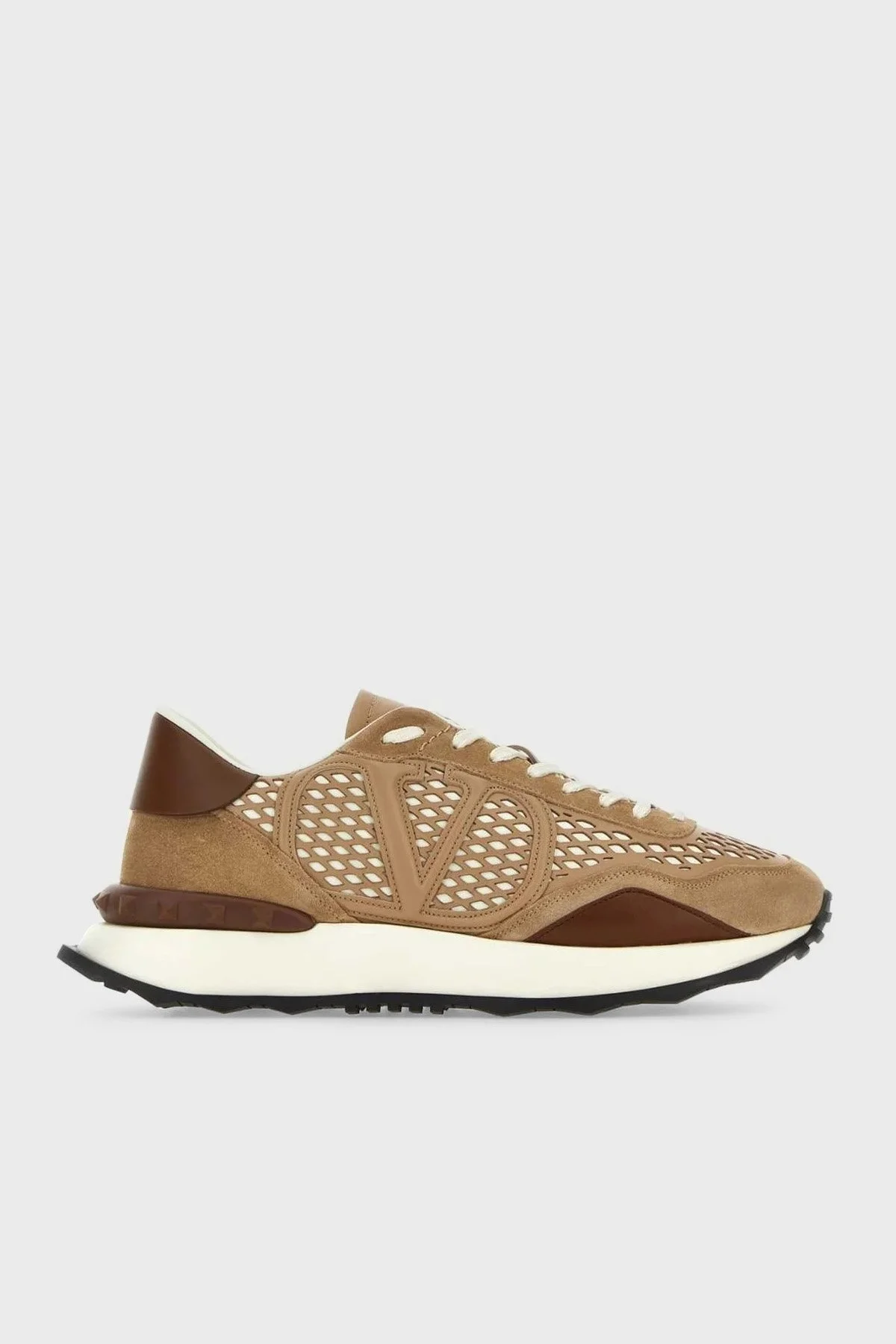 Valentino Garavani Deri Sneaker Erkek Ayakkabı 2Y2S0F28VEN 75R KAHVE - 1