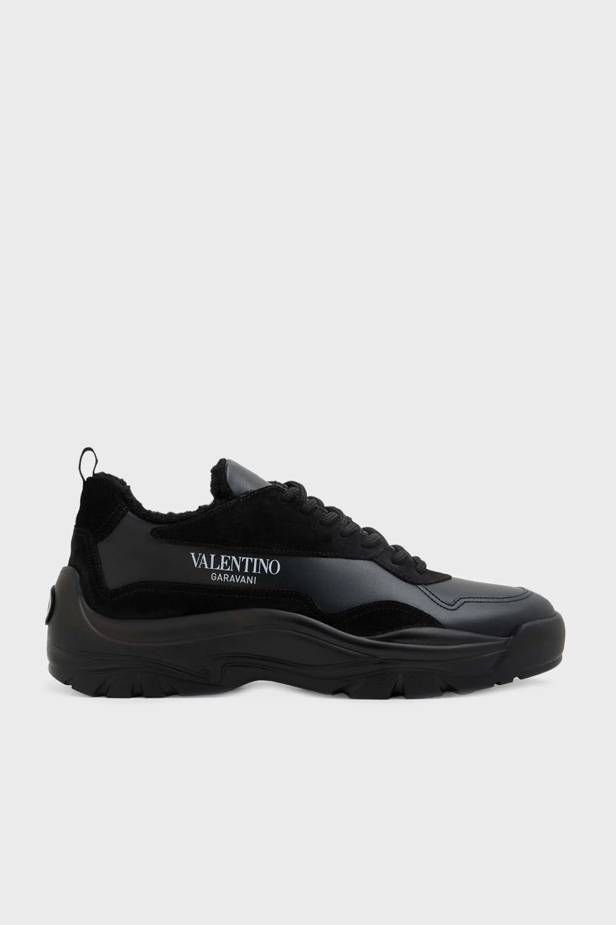 Valentino Garavani Deri Sneaker Erkek Ayakkabı 3Y2S0B17IZA N01 SİYAH - 1