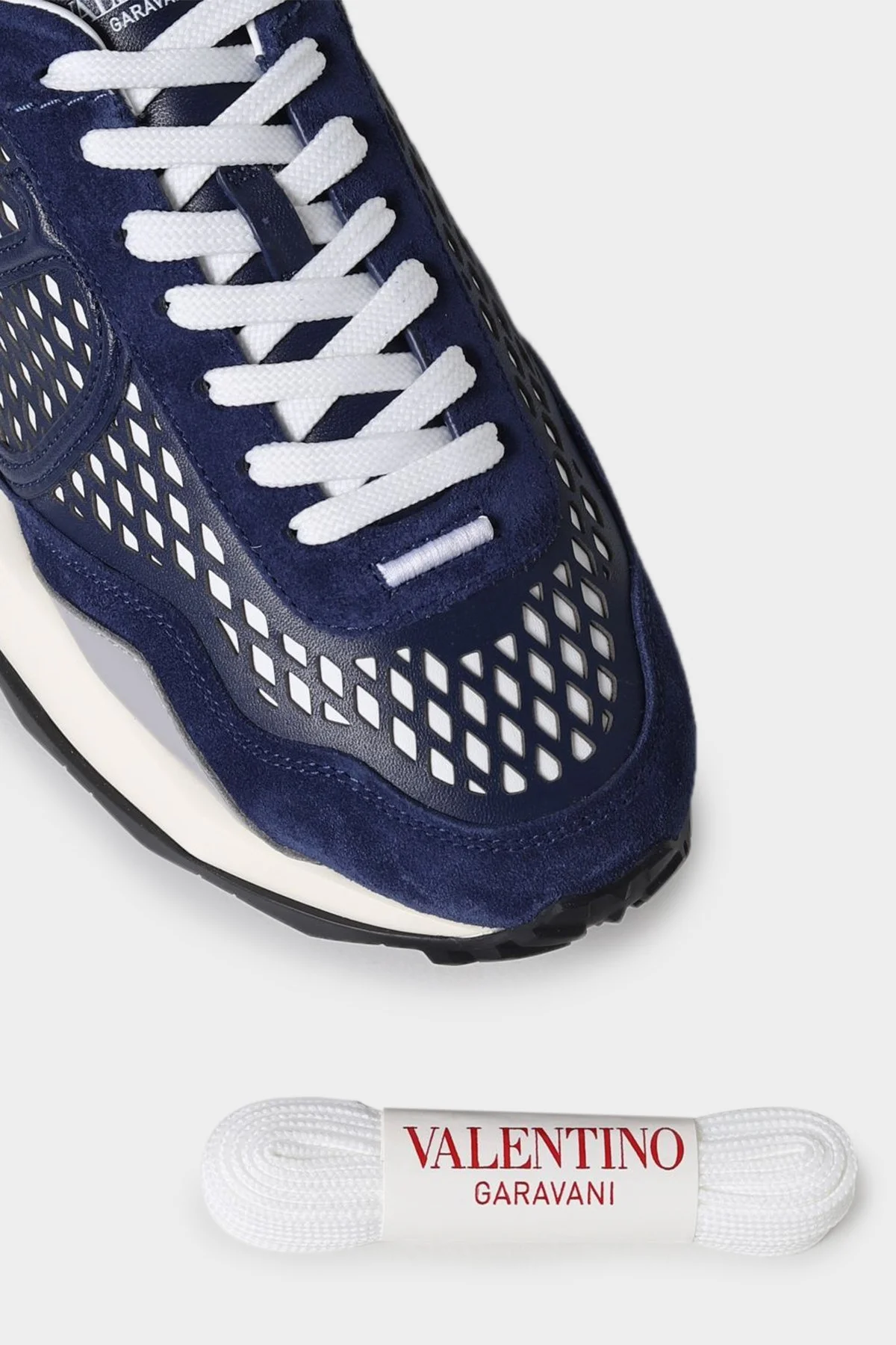 Valentino Garavani Deri Süet Sneaker Erkek Ayakkabı 2Y2S0F28VEN 75S LACİVERT - 8