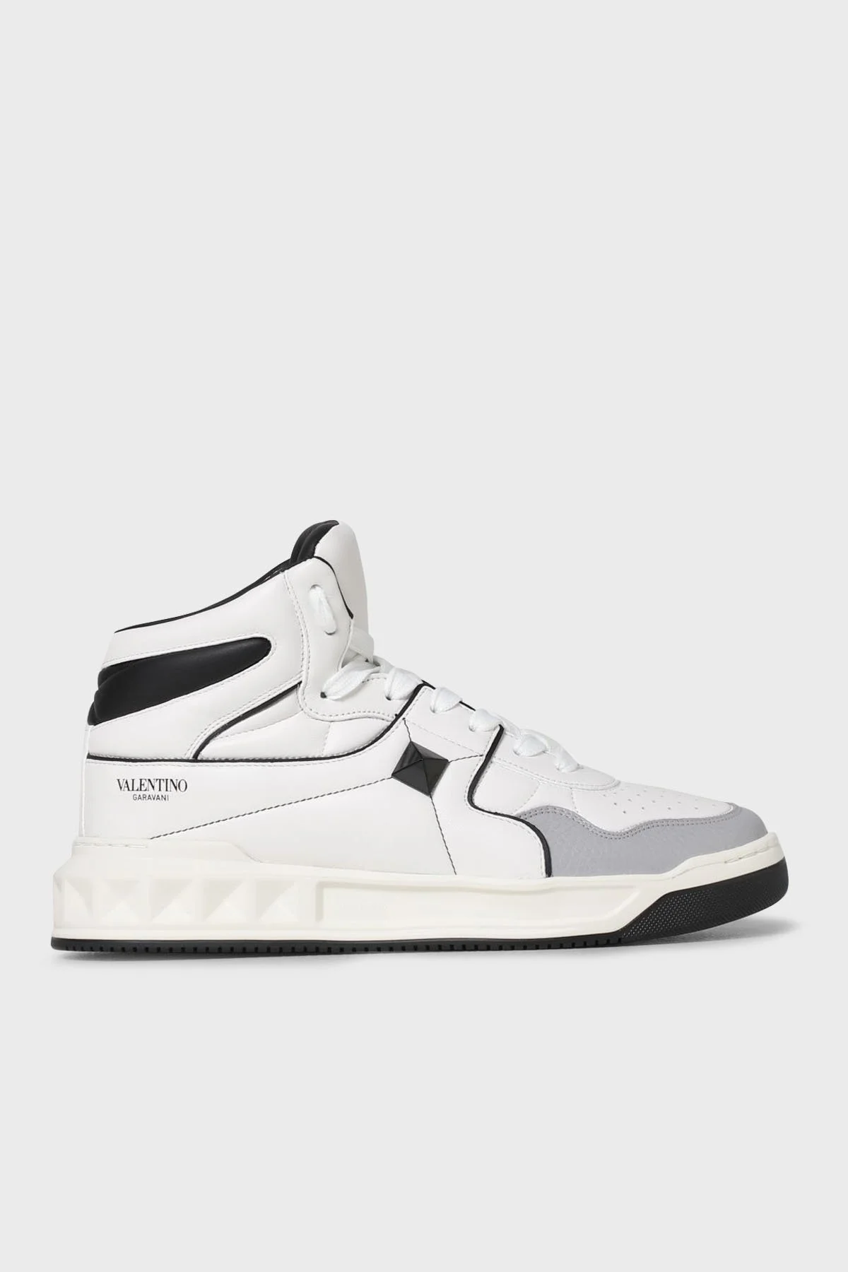 Valentino Garavani Hakiki Deri Bilekli Sneaker Erkek Ayakkabı XY2S0E63NWN 0N2 BEYAZ - 1