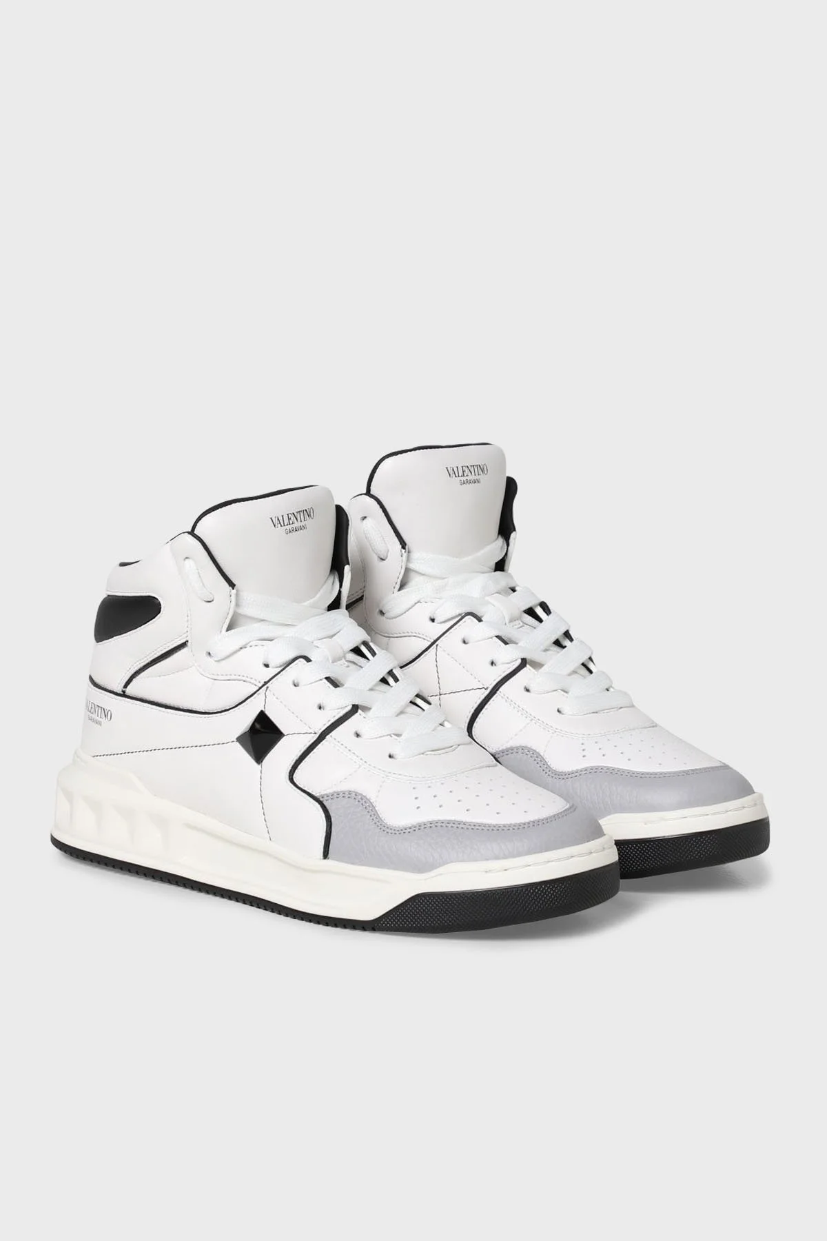 Valentino Garavani Hakiki Deri Bilekli Sneaker Erkek Ayakkabı XY2S0E63NWN 0N2 BEYAZ - 2