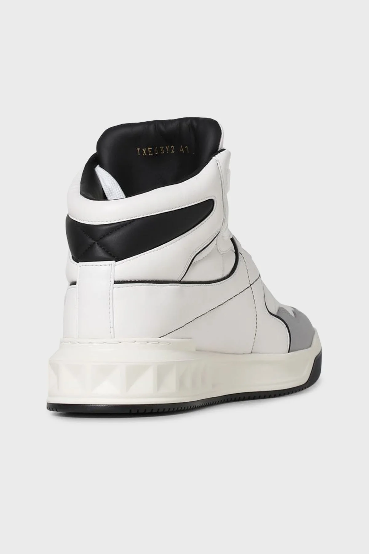 Valentino Garavani Hakiki Deri Bilekli Sneaker Erkek Ayakkabı XY2S0E63NWN 0N2 BEYAZ - 4