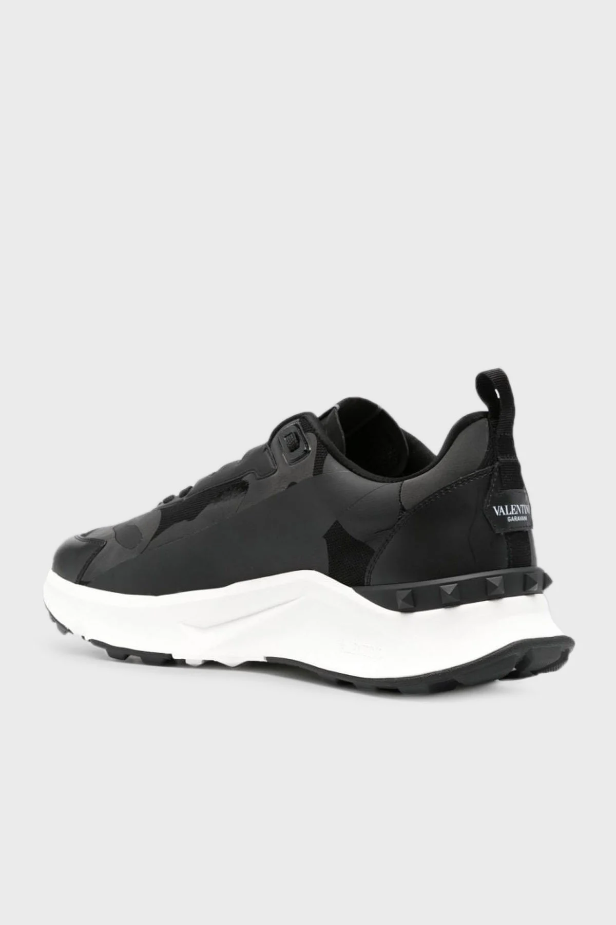 Valentino Garavani Hakiki Deri Logolu Trok Detaylı Sneaker Erkek Ayakkabı 5Y0S0I62UPS 0NO SİYAH - 3