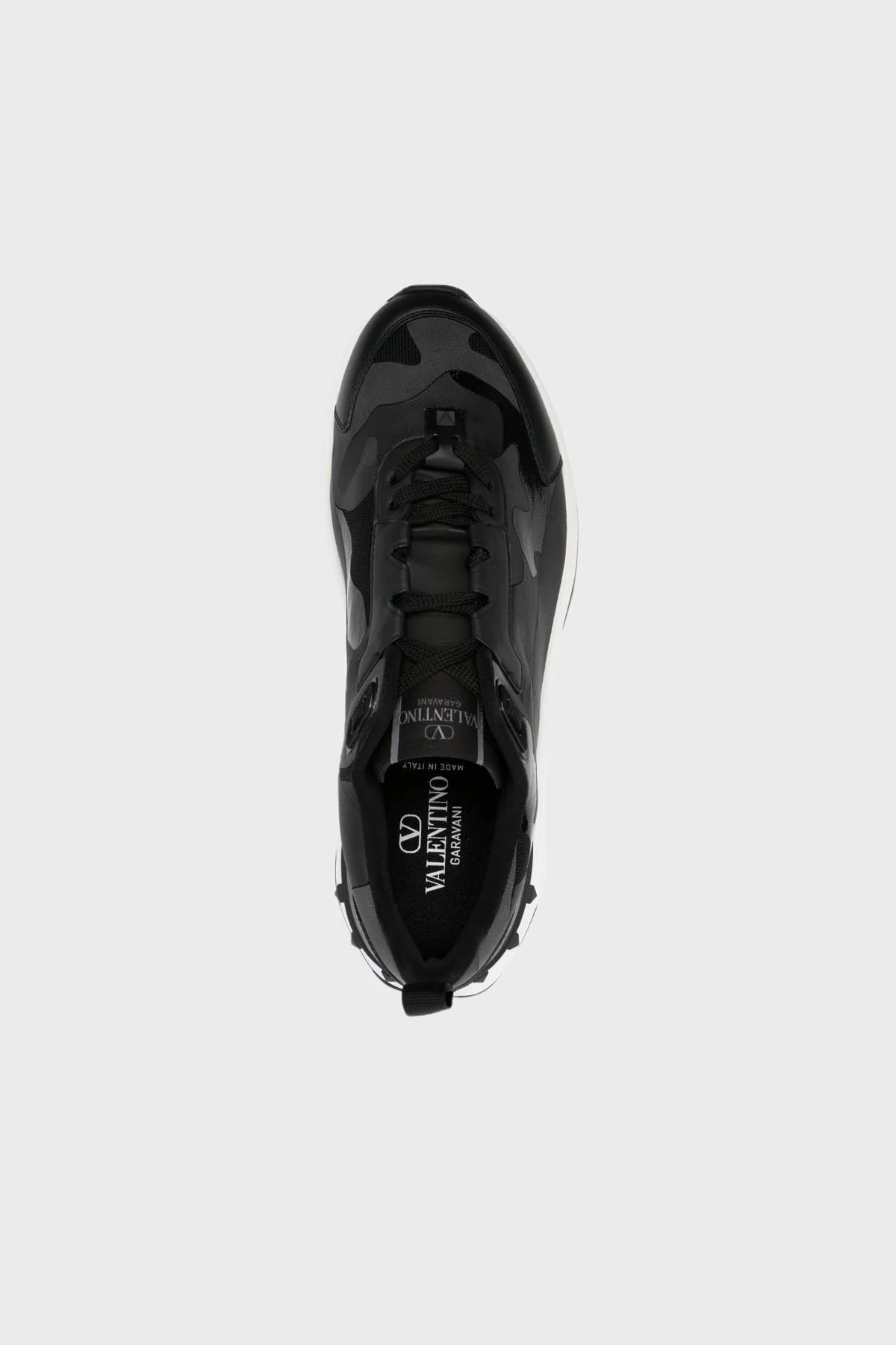 Valentino Garavani Hakiki Deri Logolu Trok Detaylı Sneaker Erkek Ayakkabı 5Y0S0I62UPS 0NO SİYAH - 4