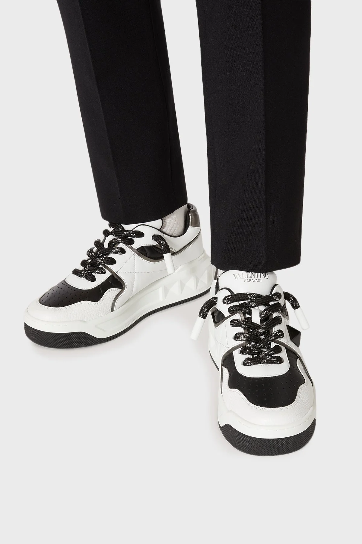 Valentino Garavani Hakiki Deri Sneaker Erkek Ayakkabı 2Y2S0G37WRI 6S0 BEYAZ - 2