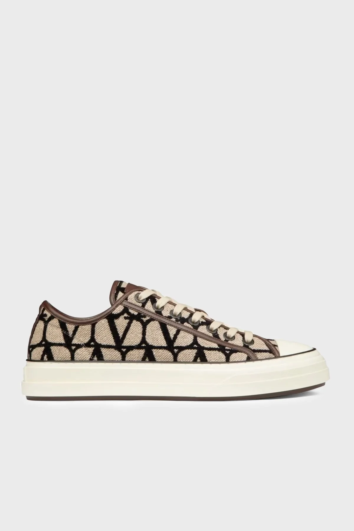 Valentino Garavani Hakiki Deri Sneaker Erkek Ayakkabı 5Y2S0H02RWC 6ZN BEJ - 1