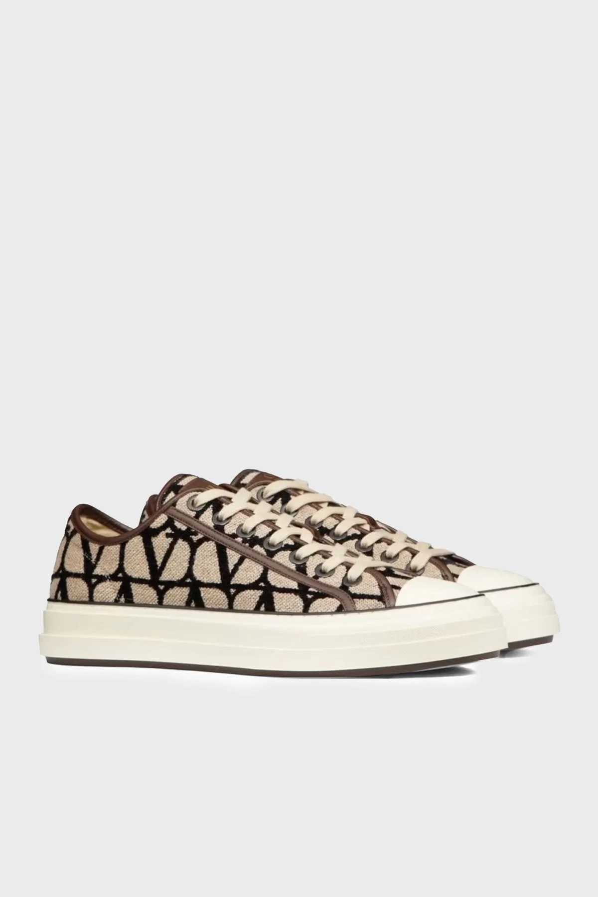 Valentino Garavani Hakiki Deri Sneaker Erkek Ayakkabı 5Y2S0H02RWC 6ZN BEJ - 2