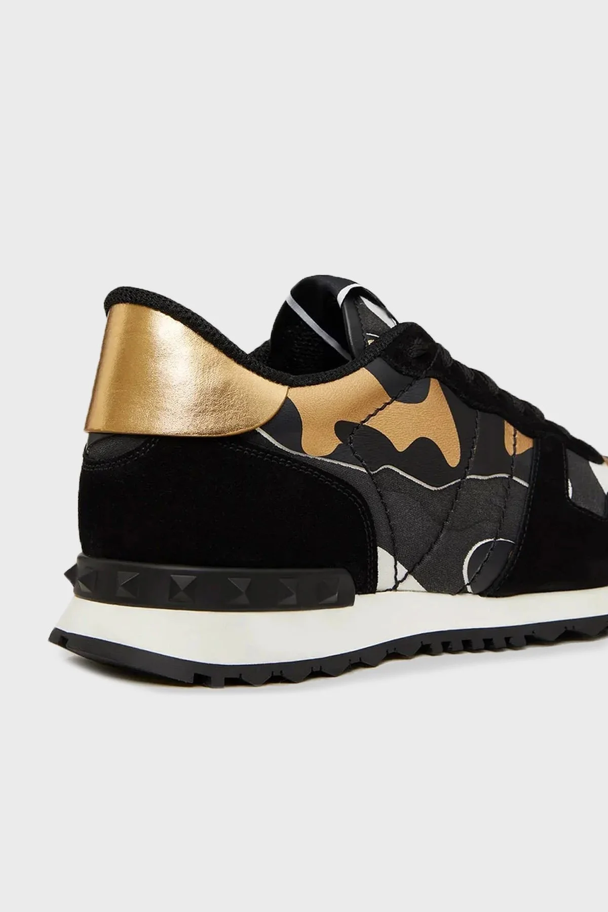 Valentino Garavani Hakiki Deri Sneaker Erkek Ayakkabı WY0S0723GYE GG1 SİYAH-GOLD - 3