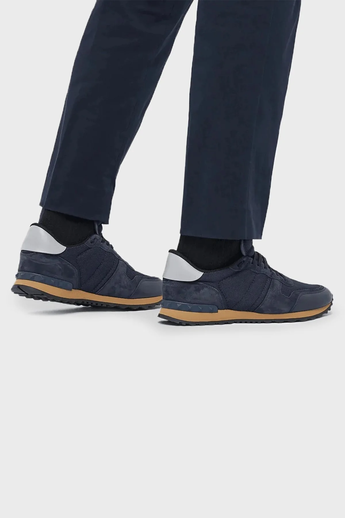 Valentino Garavani Hakiki Deri Sneaker Erkek Ayakkabı WY2S0723TCV M47 LACİVERT - 3