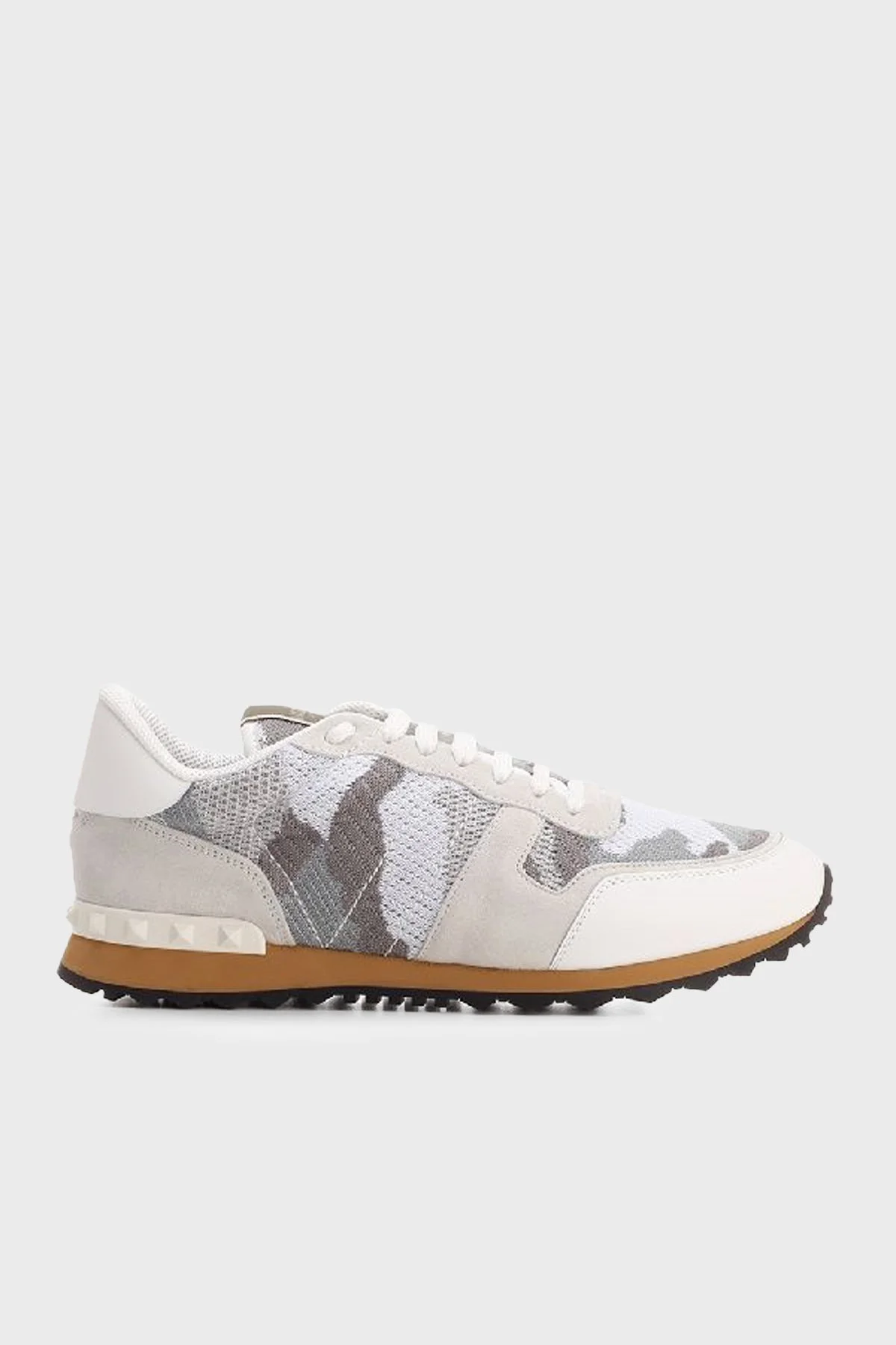 Valentino Garavani Hakiki Deri Sneaker Erkek Ayakkabı XY0S0723QRK 52X GRİ - 1