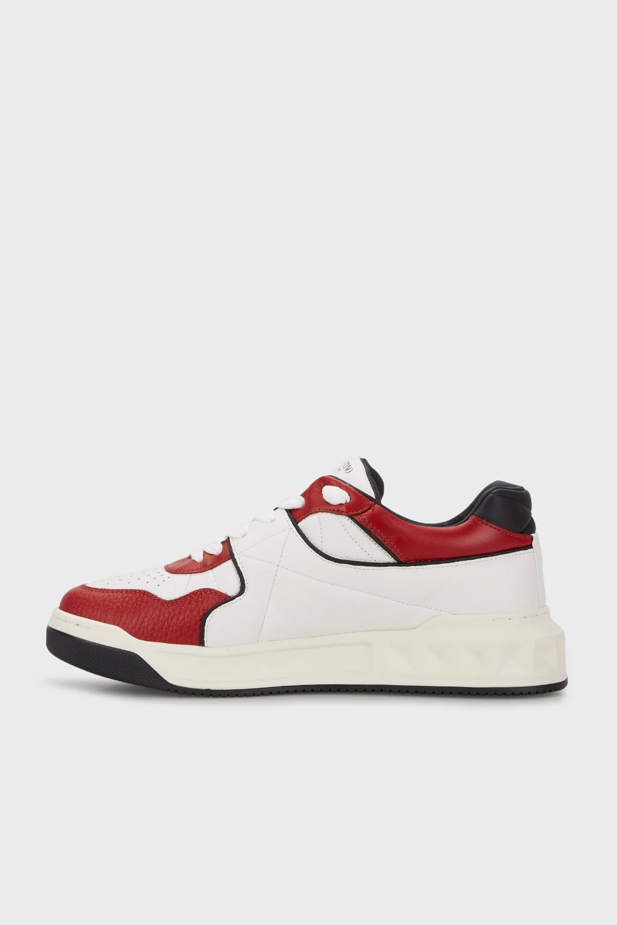 Valentino Garavani Hakiki Deri Sneaker Erkek Ayakkabı XY0S0E71NWN QE3 BEYAZ-BORDO - 7