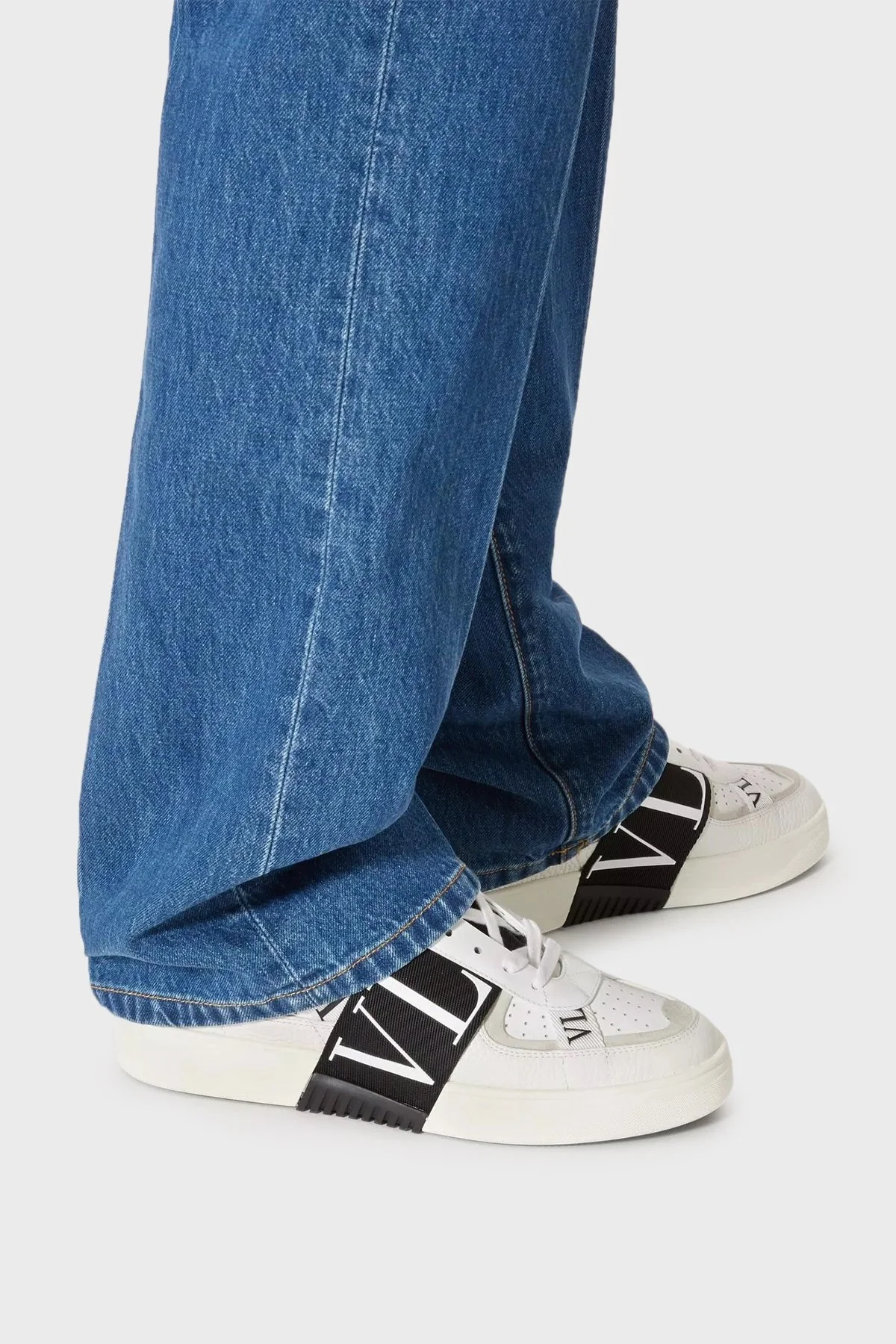Valentino Garavani Logolu Deri Sneaker Erkek Ayakkabı 4Y2S0C58WRQ 24P BEYAZ - 2