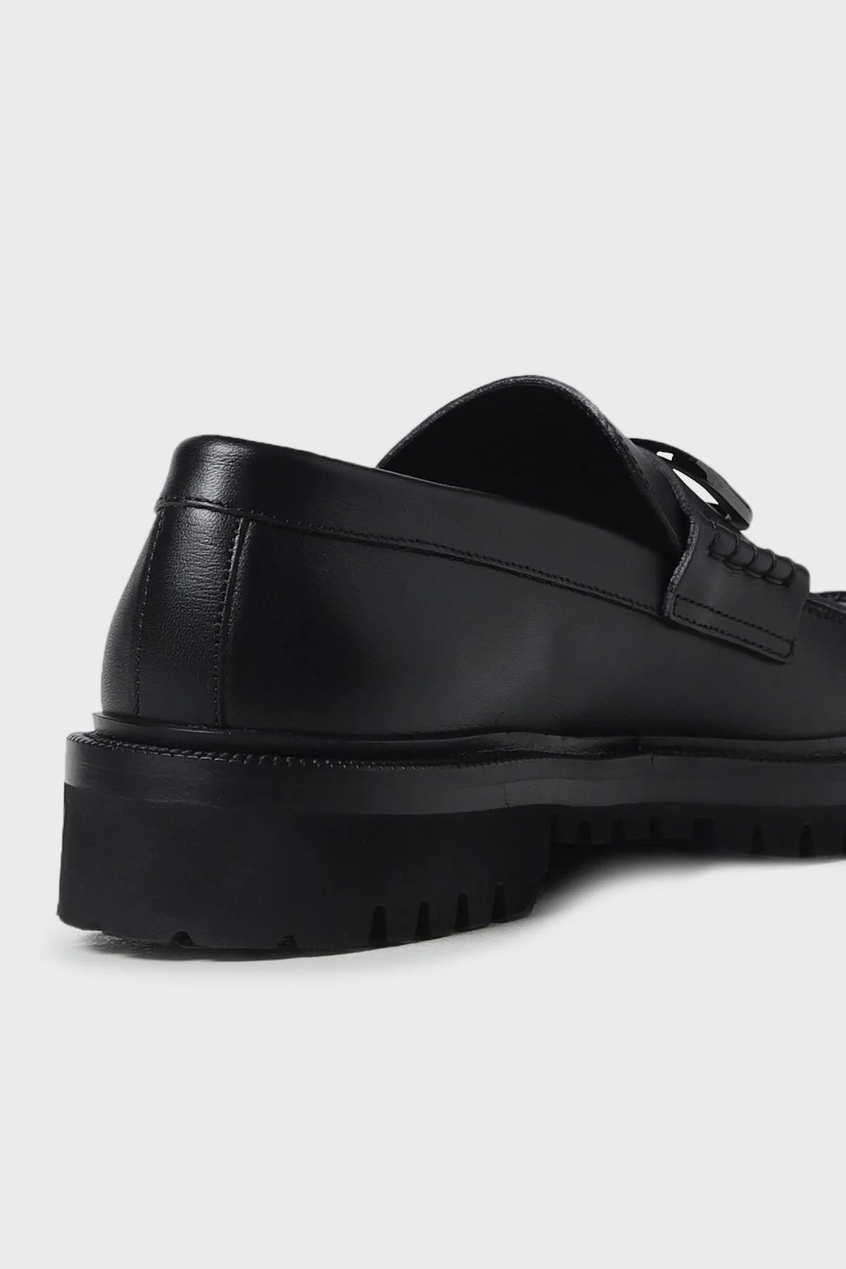 Valentino Garavani Logolu Hakiki Deri Loafer Erkek Ayakkabı 3Y2S0G20PEW ONO SİYAH - 3