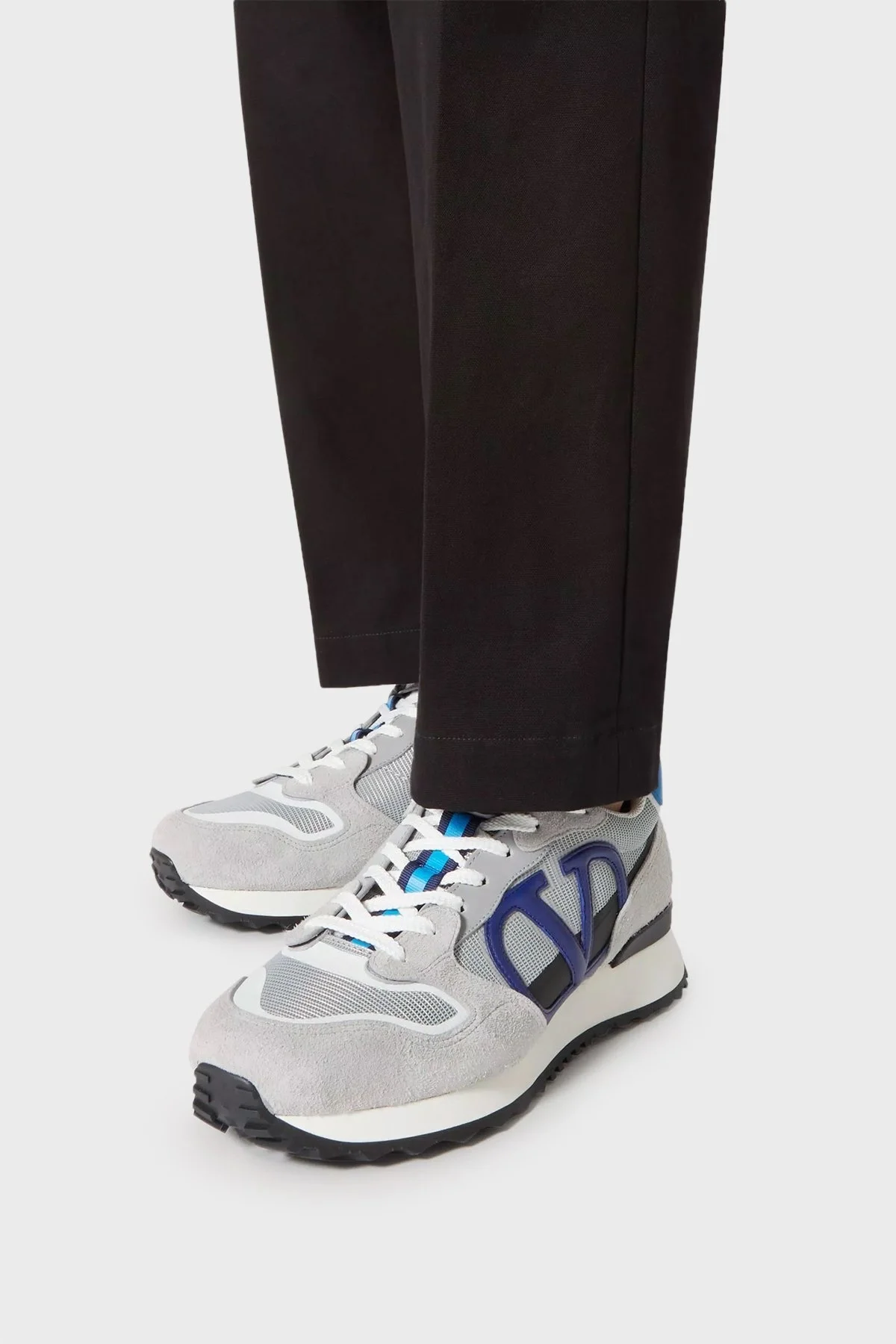 Valentino Garavani Logolu Hakiki Deri Sneaker Erkek Ayakkabı 4Y2S0H17TAE MJM GRİ - 8