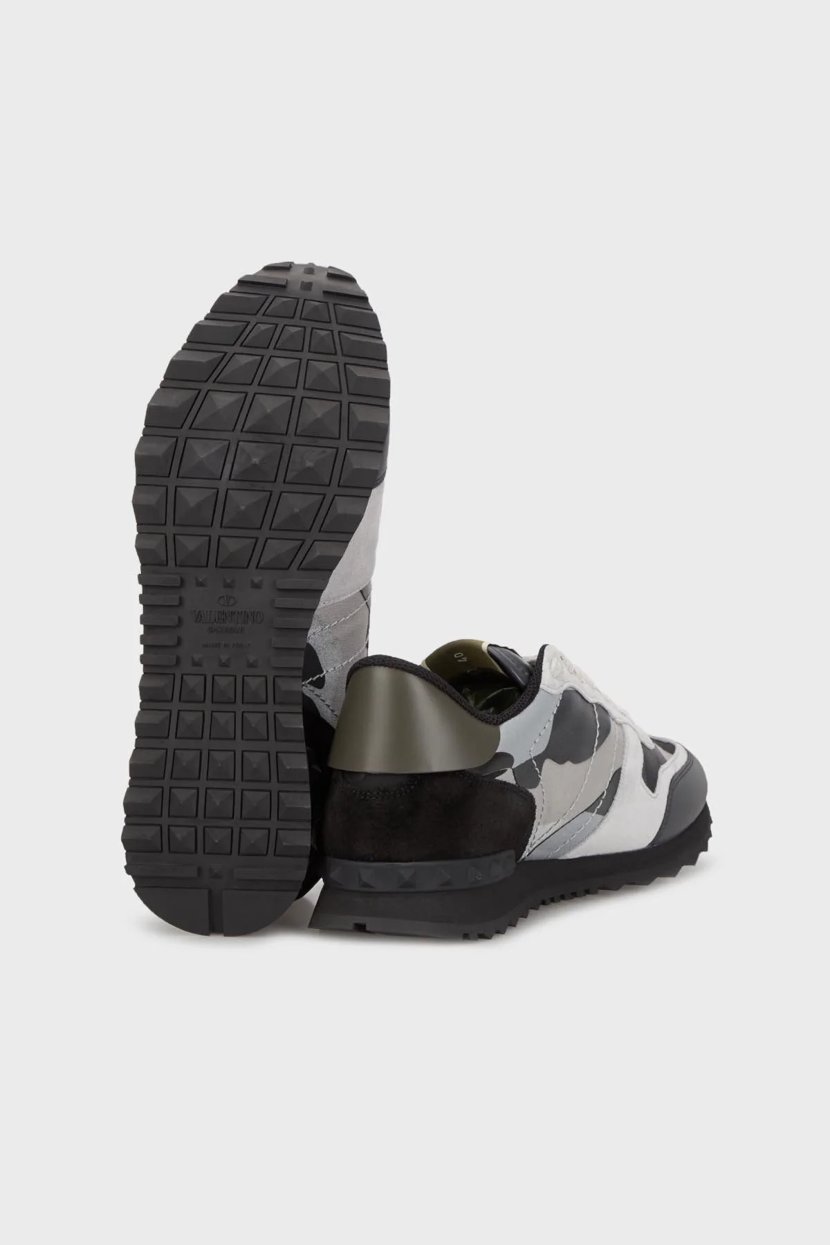 Valentino Garavani Logolu Sneaker Erkek Ayakkabı 4Y2S0723XVU IJ7 GRİ-SİYAH - 9