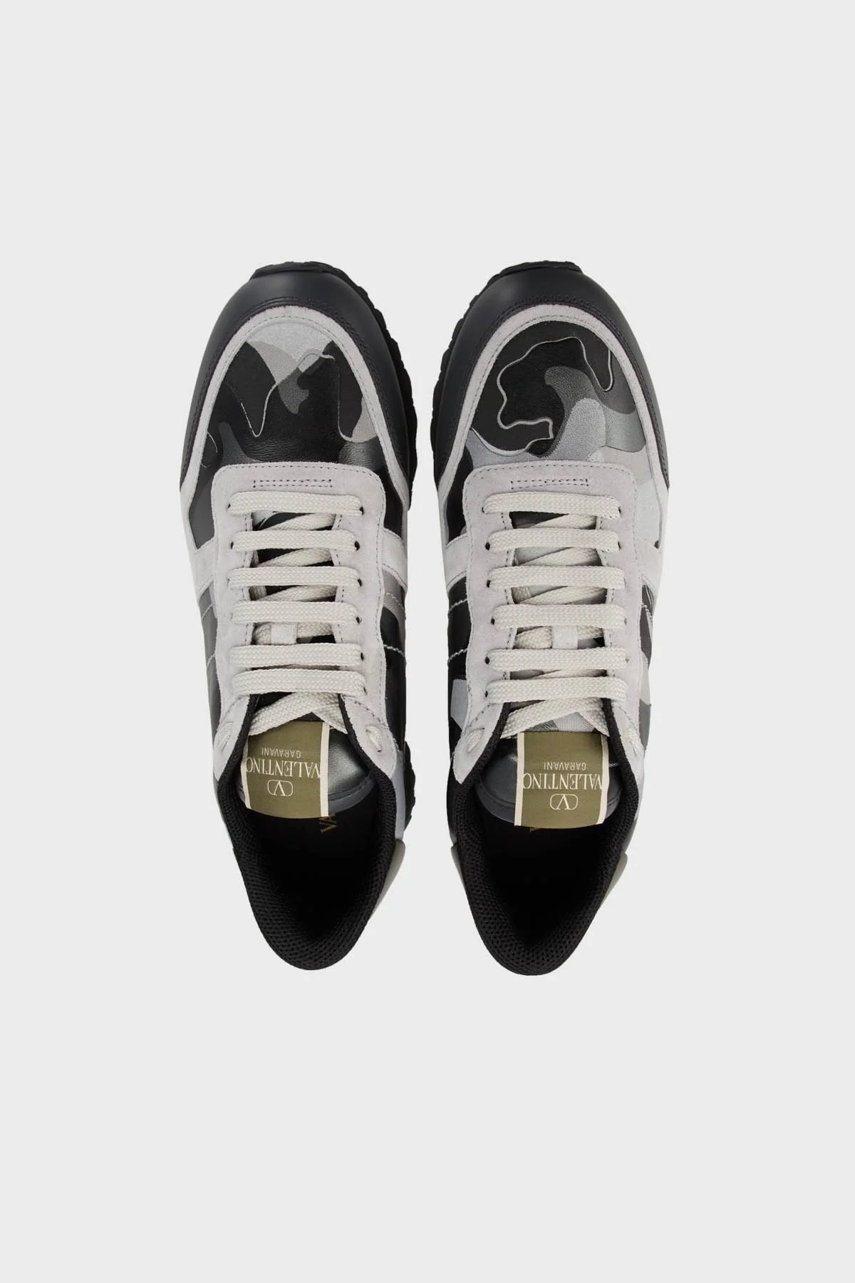 Valentino Garavani Logolu Sneaker Erkek Ayakkabı 4Y2S0723XVU IJ7 GRİ-SİYAH - 10